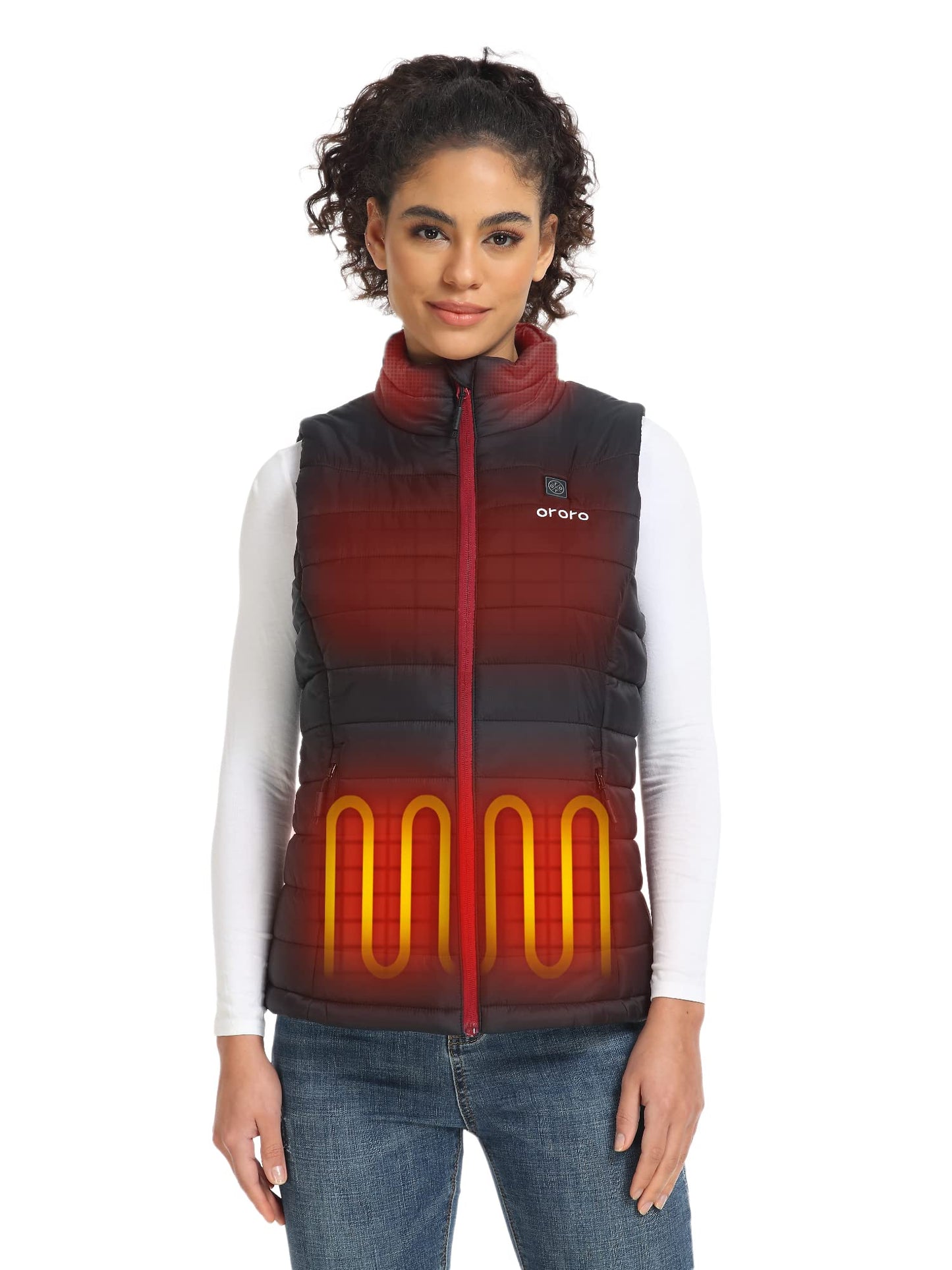 ORORO Women's Heated Vest with Powerbank, Up to 10 Hours of Warmth - Charger Not Included (Neutral Black, M)