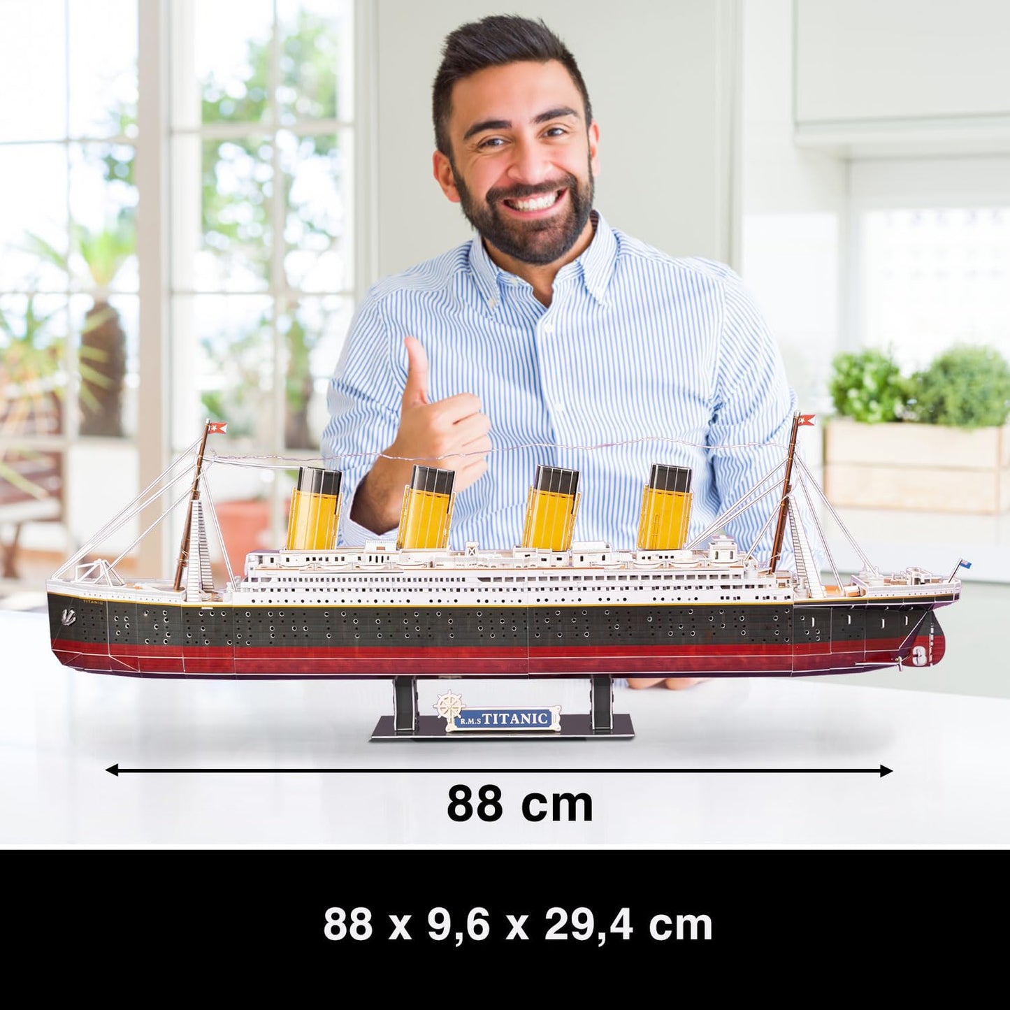 3D Puzzle Kids - Titanic Model | 3D Puzzle Adults | Titanic Toy | Gift for Kids Ages 8+ | 266 Pieces | DIY