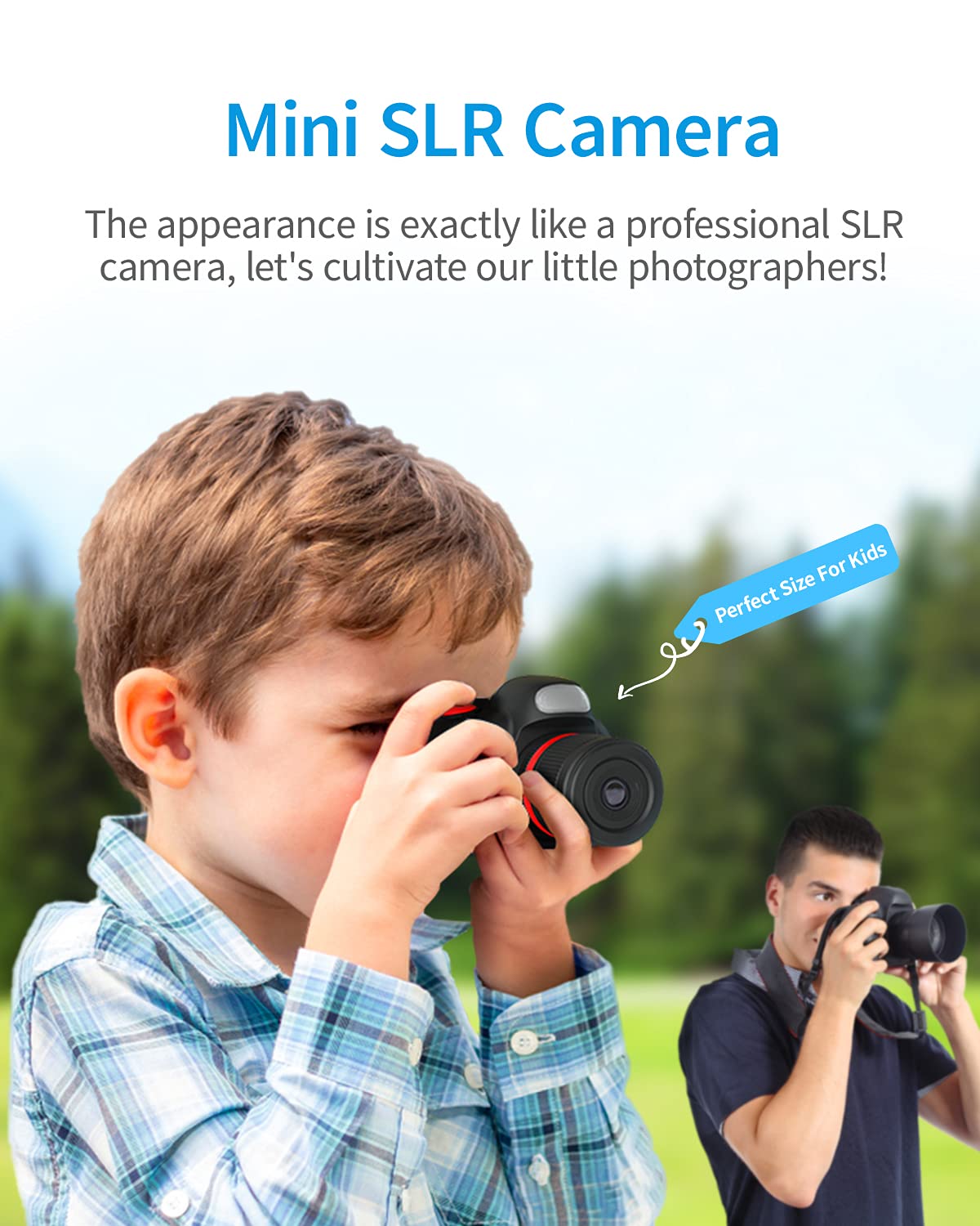 MOREXIMI Kids Camera, Digital Camera for Children aged 3-8 years, Birthday Gift, Toy for Girls and Boys (Black)