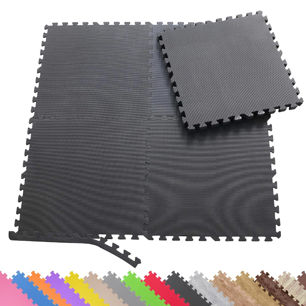 Sporttrend 24® 6 protective mats without edge pieces Color choice 60x60x1cm | 2.16sqm | Floor protection mat Exercise mat Puzzle mat Fitness mat Underlay mat Floor mat Training mat Yoga mat