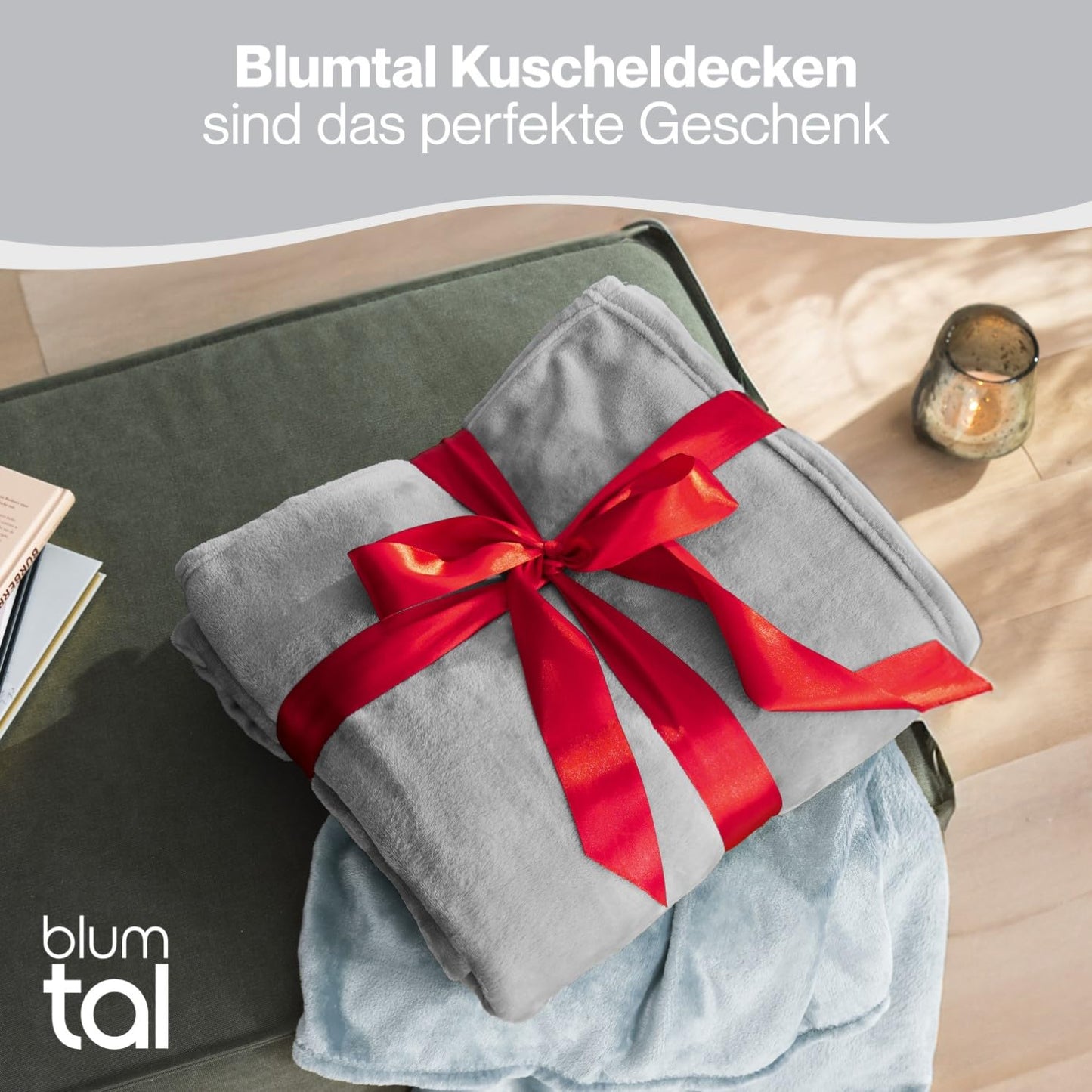 Blumtal Cuddle Blanket fluffy - Oeko-TEX certified fleece blanket 220x240 cm - Throw blanket 220x240 cm - Couch blanket as living & cuddle blanket - Soft cuddly blanket - Throw blanket Cuddle blanket soft in Gray