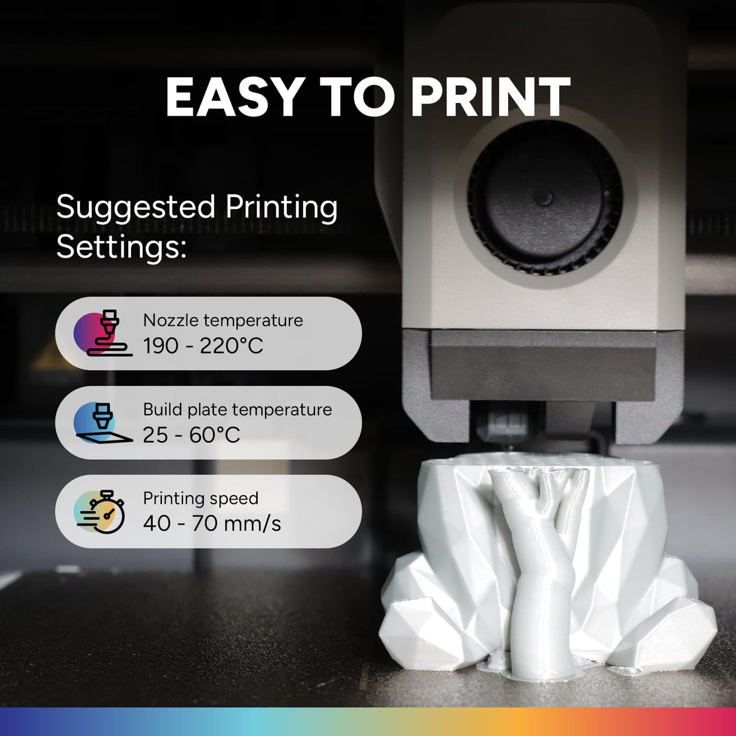 OVERTURE PLA+ Filament 1.75mm Champagne 1KG, precision (±0.02mm) - High strength & more durable 3D printer filament PLA Plus, environmentally friendly & compatible with FDM printers.