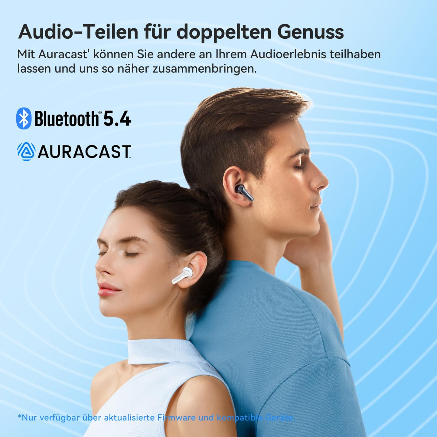 EarFun Air Pro 4 Bluetooth headphones with Adaptive Hybrid Noise Cancellation, aptX Lossless, Hi-Res Audio, LDAC, 6 microphones cVc 8.0 AI calls, 52H battery life, Multipoint, Bluetooth 5.4, In Ear Detection.