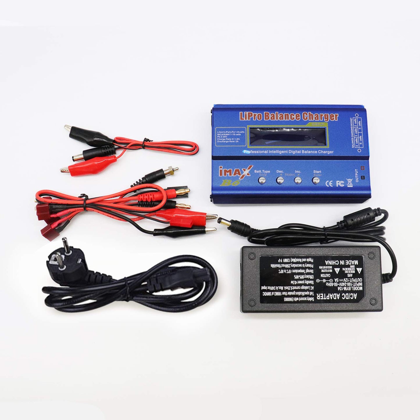 Lipo charger, 80W lipo charger balancer, 6A balance high power charger, for LiPo/Li-Ion/Life (1-6S), NiMH/NiCd (1-15S), RC hobby charger LED with power supply.