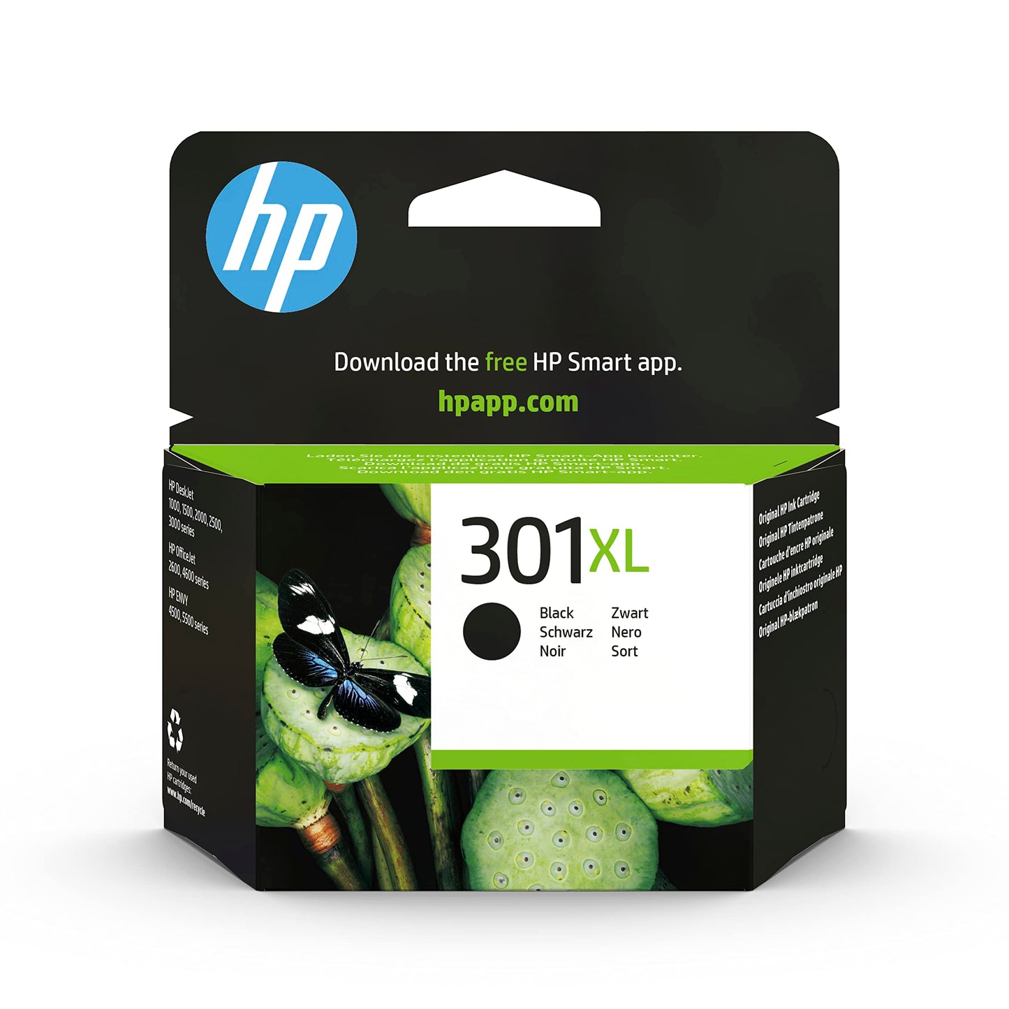 HP 301XL (CH563EE) Original Black Ink Cartridge for HP DeskJet 10xx, 15xx, 20xx, 25xx, 30xx, HP ENVY 45xx, 55xx, HP OfficeJet 26xx, 46xx