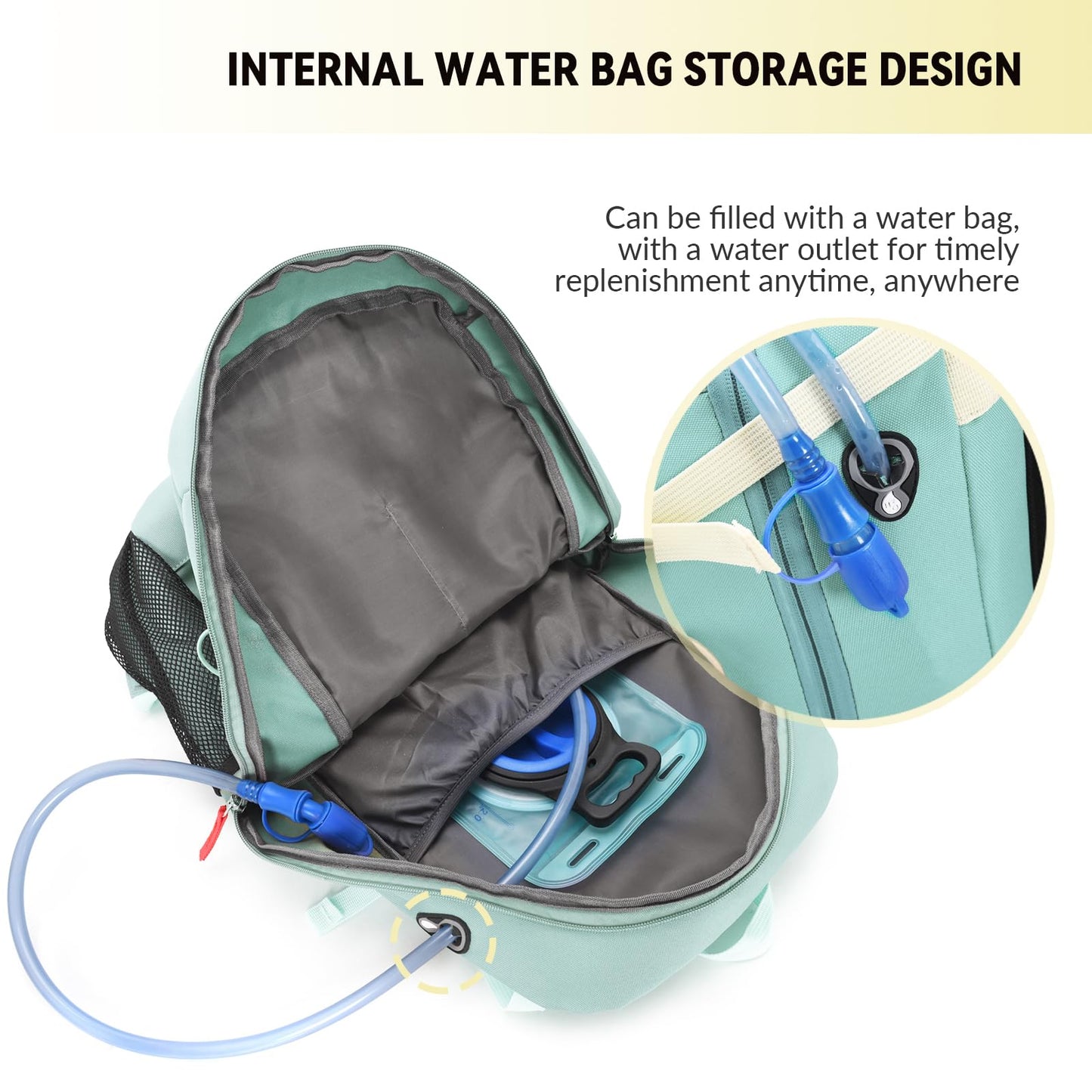 Bseash 40L Lightweight Waterproof Hiking Backpack with Rain Cover, Outdoor Sports Travel Daypack Multifunctional Travel Bag for Camping, Climbing, Skiing, Cycling (Black)
