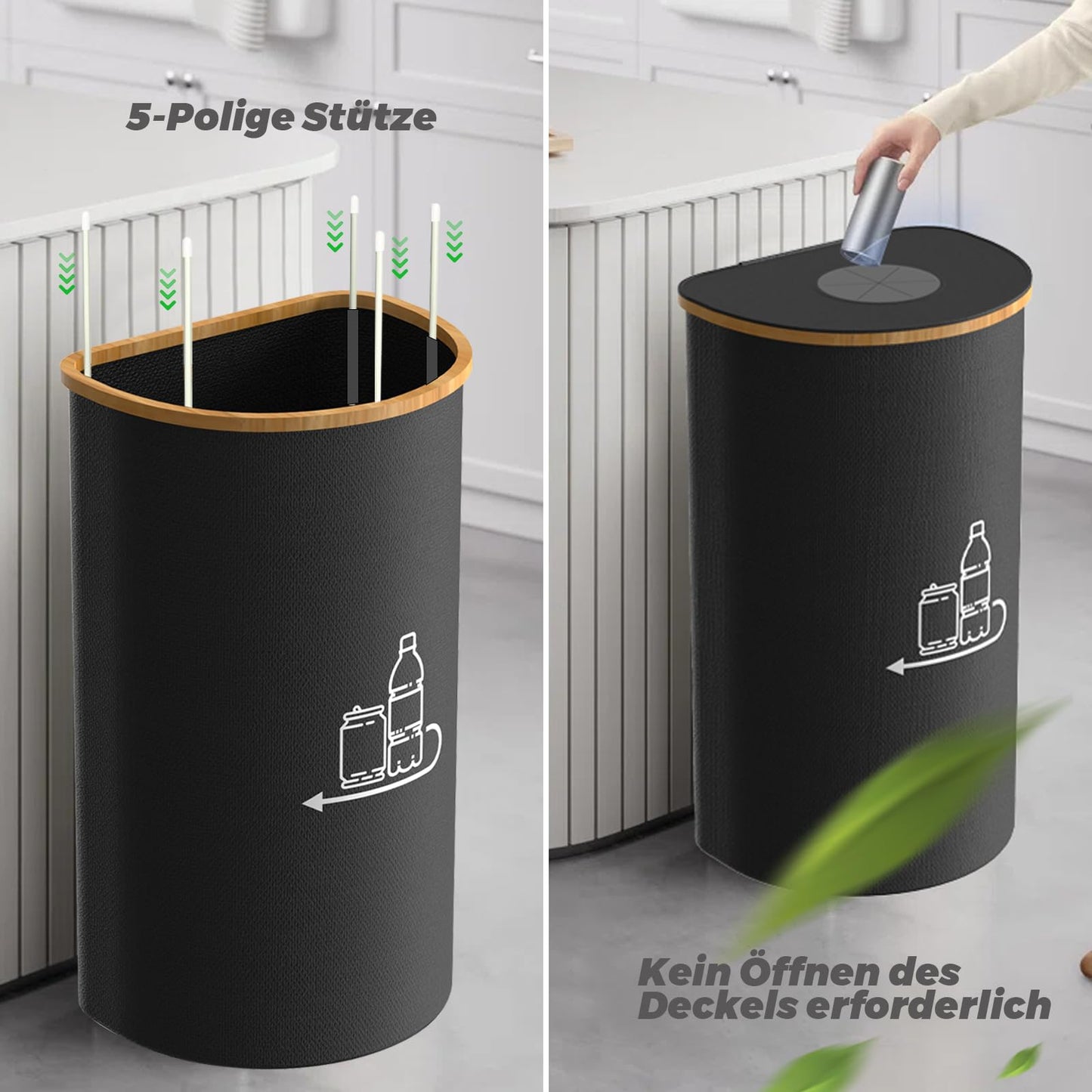 MidingChai 100L deposit bottle collection container with lid, large deposit bottle container, empty container for collecting returns and storing old glass, deposit collection container, gift wrap storage.