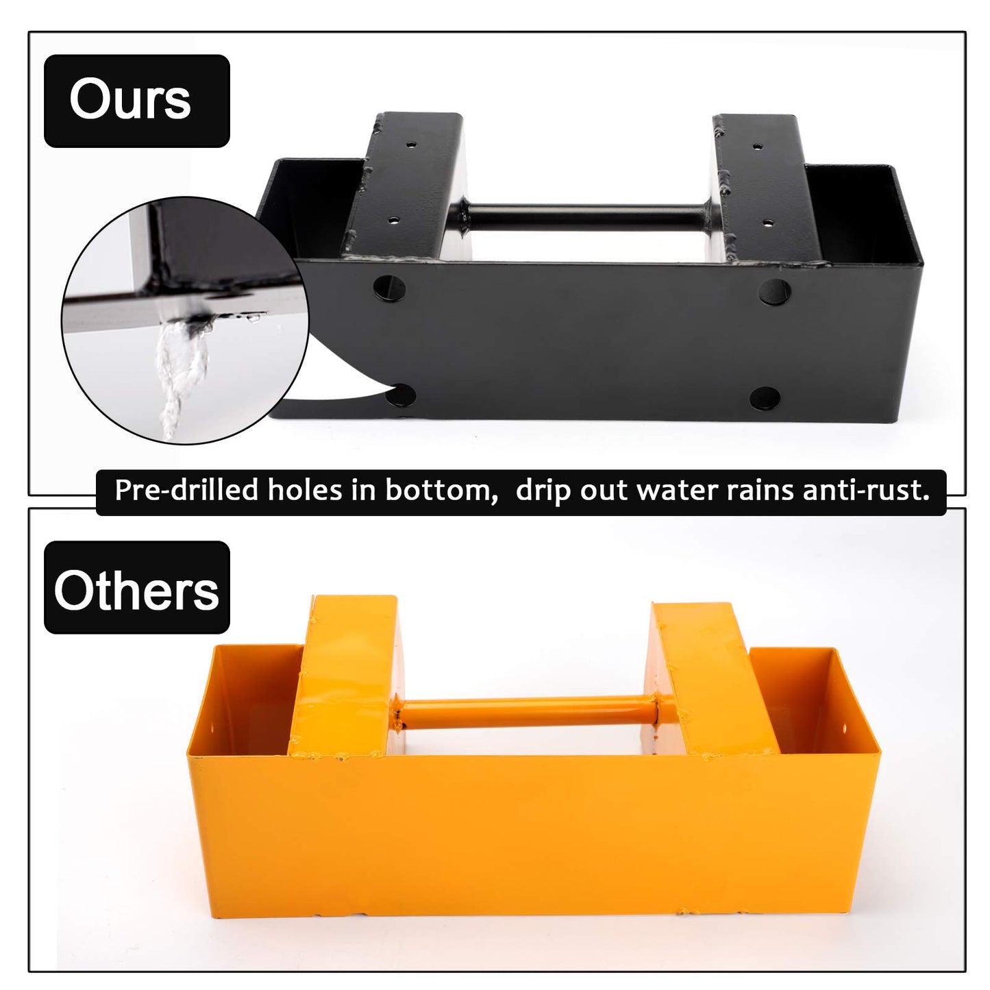 MOFEEZ Outdoor Firewood Log Storage Rack Bracket Kit, Fireplace Wood Storage Holder - Adjustable to Any Length.