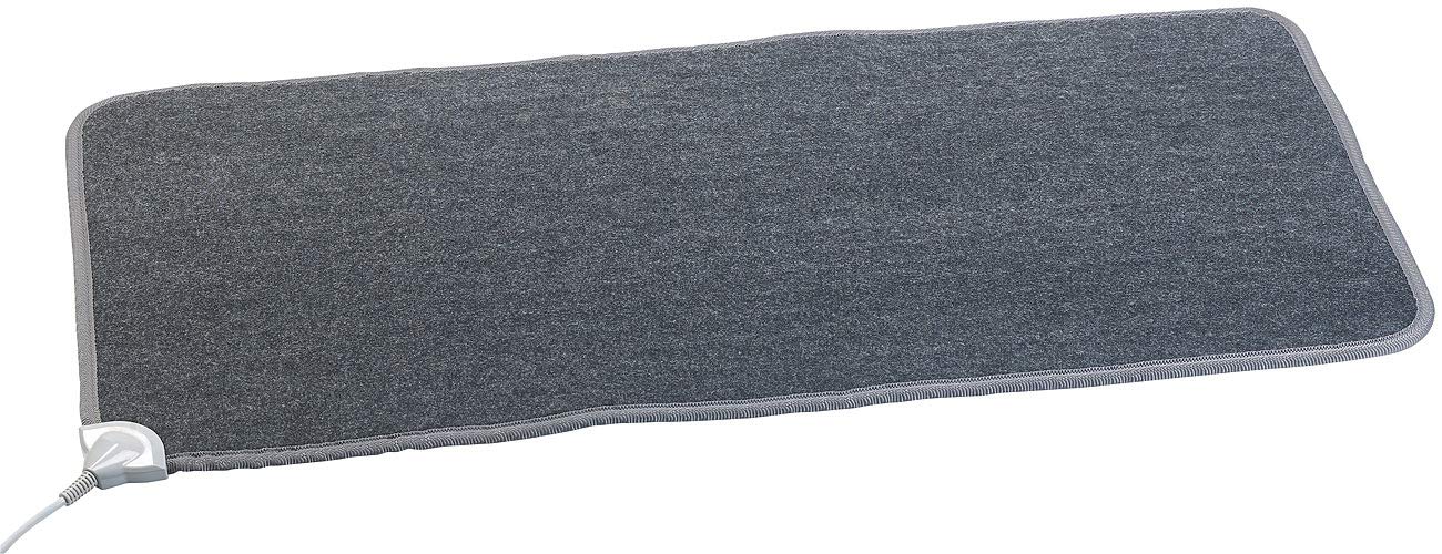 infactory Bathroom Heated Rug: Heatable floor mat, fleece fabric, 105x55cm, 60 °C, 155 W (Floor mat, heated rug for camper, mattress topper)