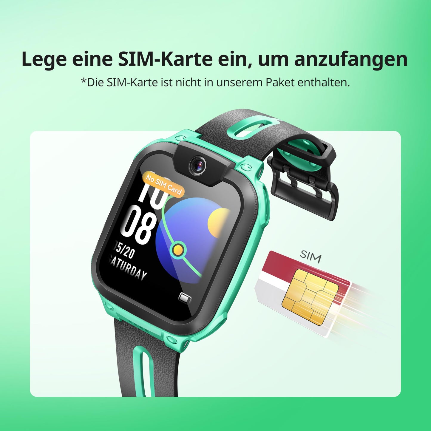 imoo Z1 Smartwatch for Kids Watch Phone, 4G Kids Smartwatch Phone with long-lasting video and phone call, GPS watch with real-time tracking and IPX8 waterproofing (Green)