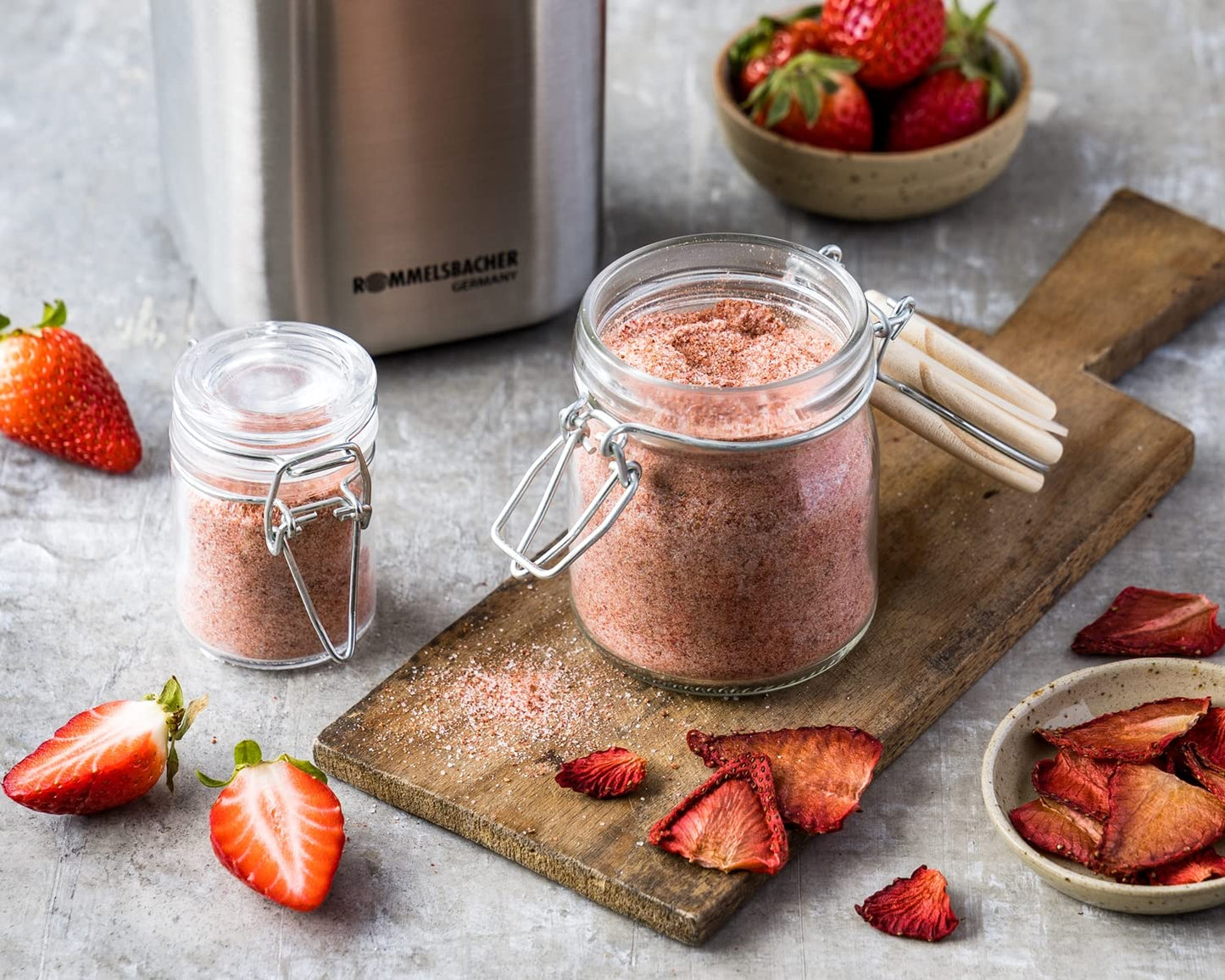 ROMMELSBACHER spice and coffee grinder EGK 200-2 stainless steel container with chopping and special blades, capacity 70 g, grind level adjustable by grinding time, suitable for pesto, spices, nuts, sugar, 200 watts