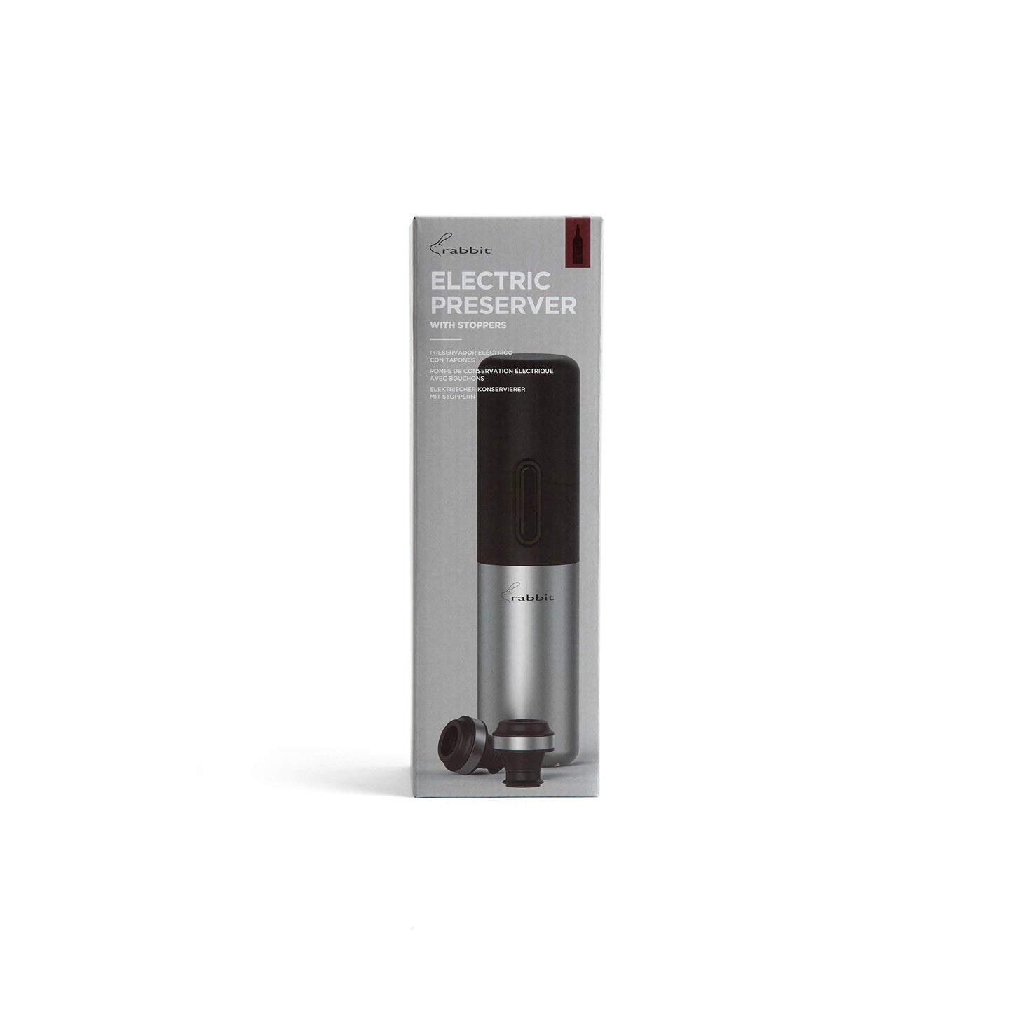 RABBIT wine preserver, electric wine vacuum pump preservation set keeps wine fresh for one week, in gift box.