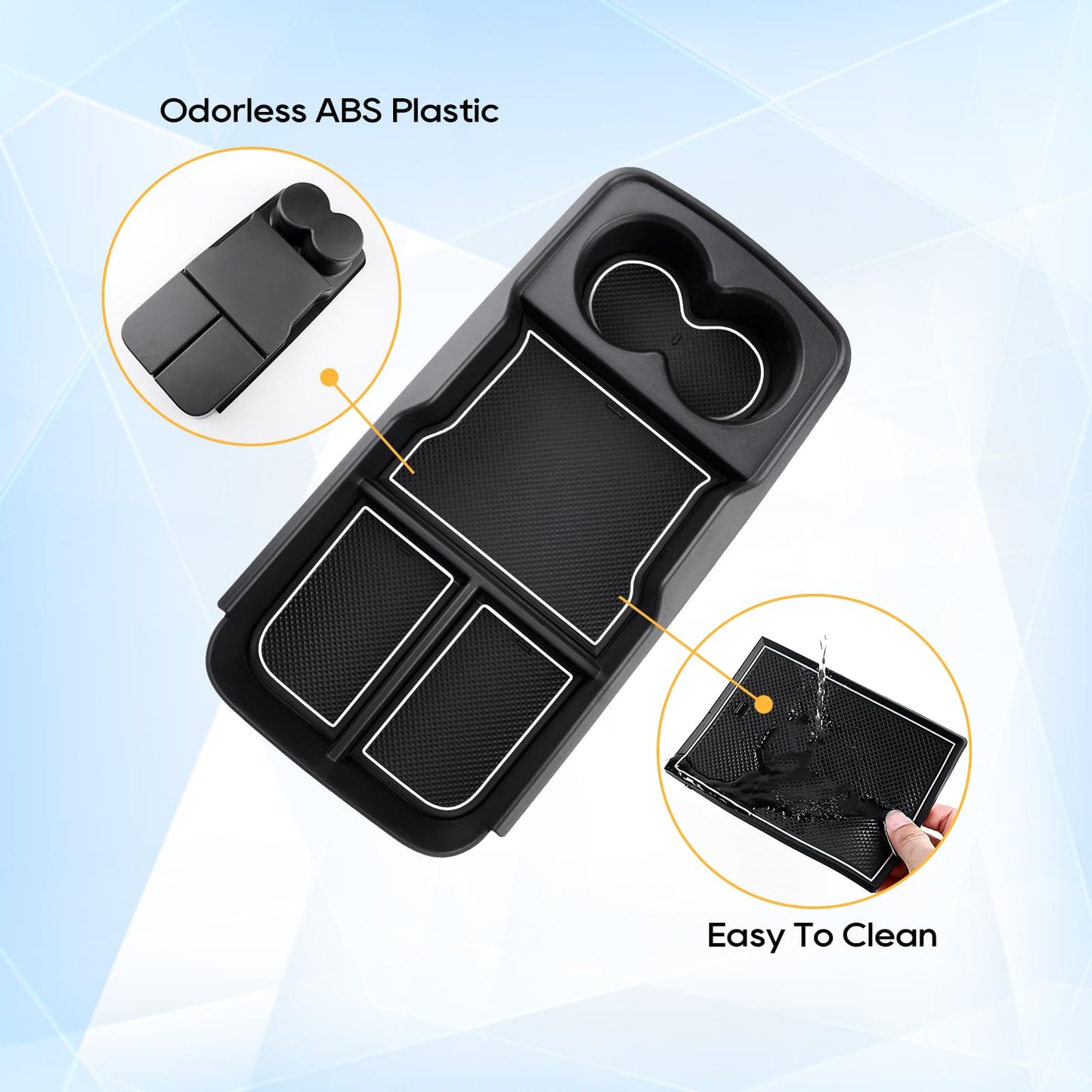 LFOTPP Compatible with Kia EV6 Center Console Storage Box, Armrest Organizer Tray Glove Compartment Below the Center Console, EV6 Accessory Storage Box (White)