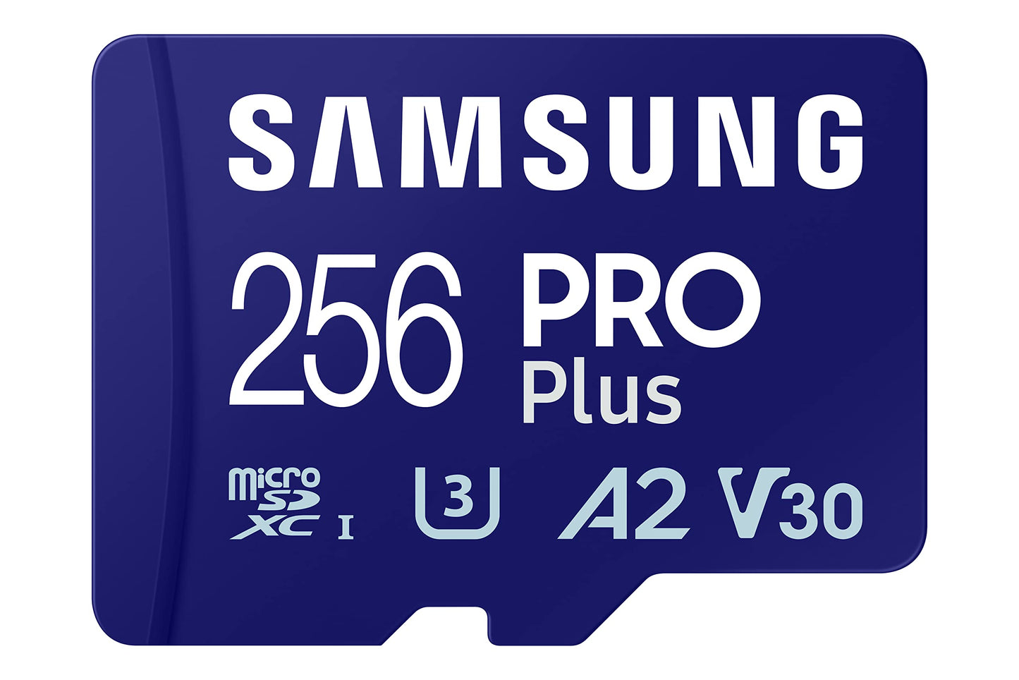 Samsung PRO Plus microSD card + SD adapter, 256GB, for mobile gaming on smartphones, tablets, and handheld consoles. UHS-I U3, Full HD & 4K UHD, 180MB/s read, 130MB/s write. Model: MB-MD256SA/EU.