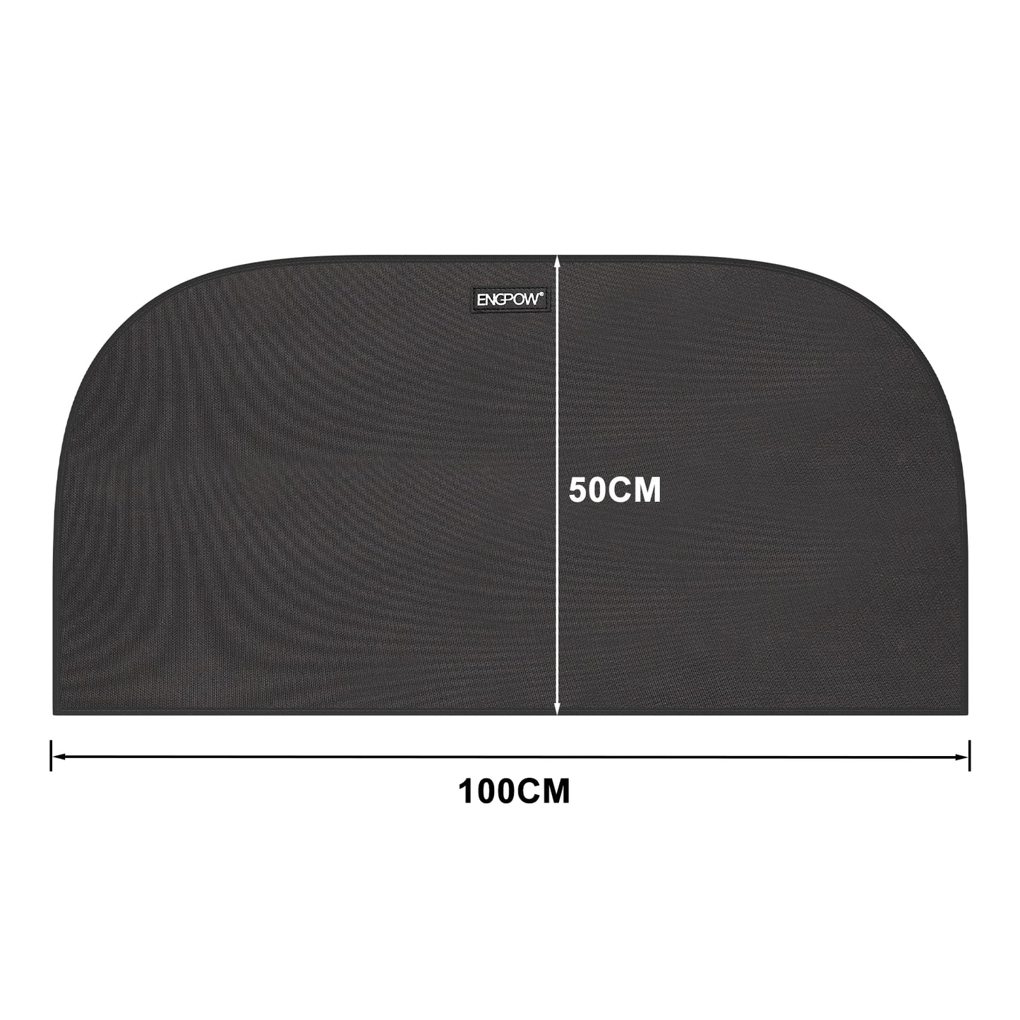 Fireproof Hearth Mat 100 x 50CM Half Round Spark Protection Plate Stove Area Fireplace Mat for Wood Stove Flame-retardant Carpets Stove Underlay Protective Mat for Fireplaces in Stove, Heaters