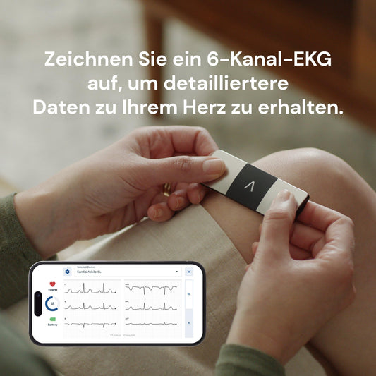 AliveCor KardiaMobile 6L - Smartphone-compatible 6-lead EKG monitor - detects atrial fibrillation in just 30 seconds - anytime, anywhere.