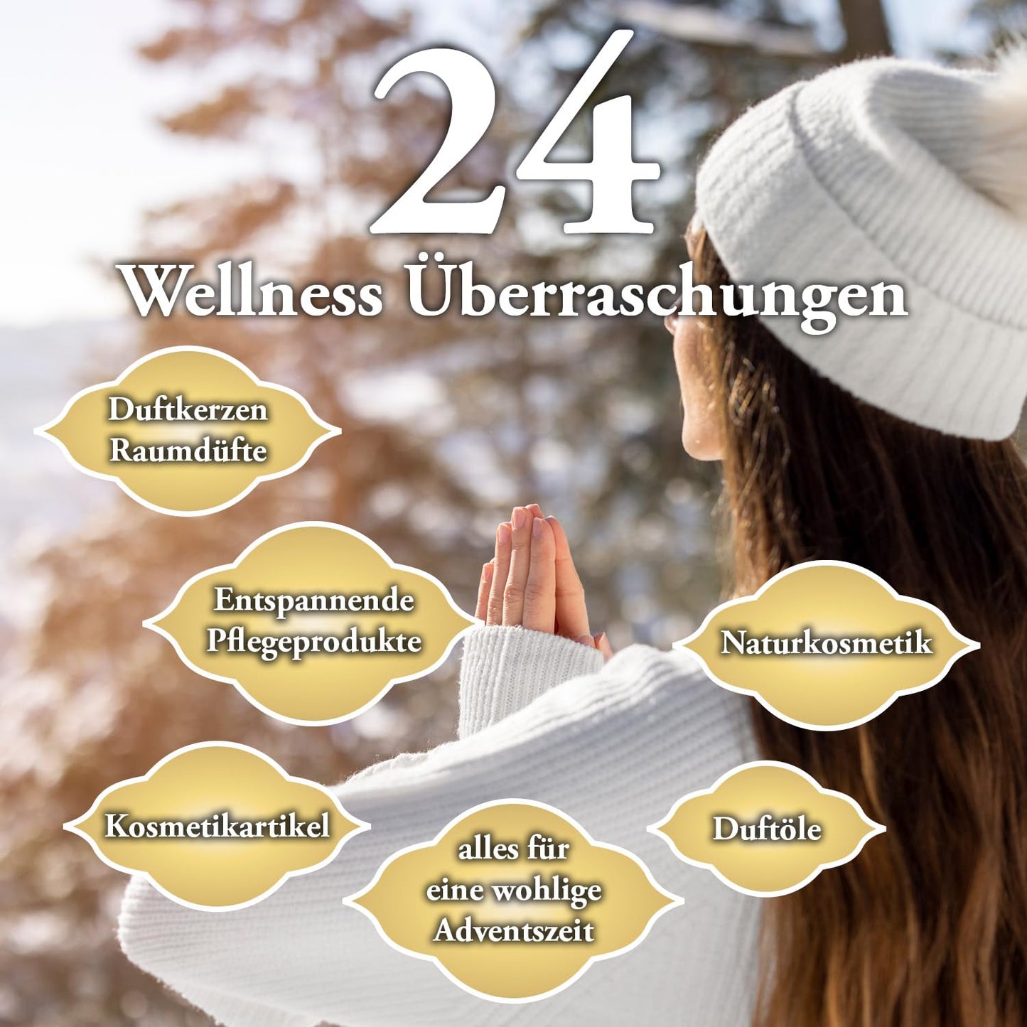 Wellness advent calendar for women 2025 puzzle | 24 moments of relaxation with beauty, care, and well-being products - natural cosmetics, tea, oils, candles, wellness accessories - gift idea for women