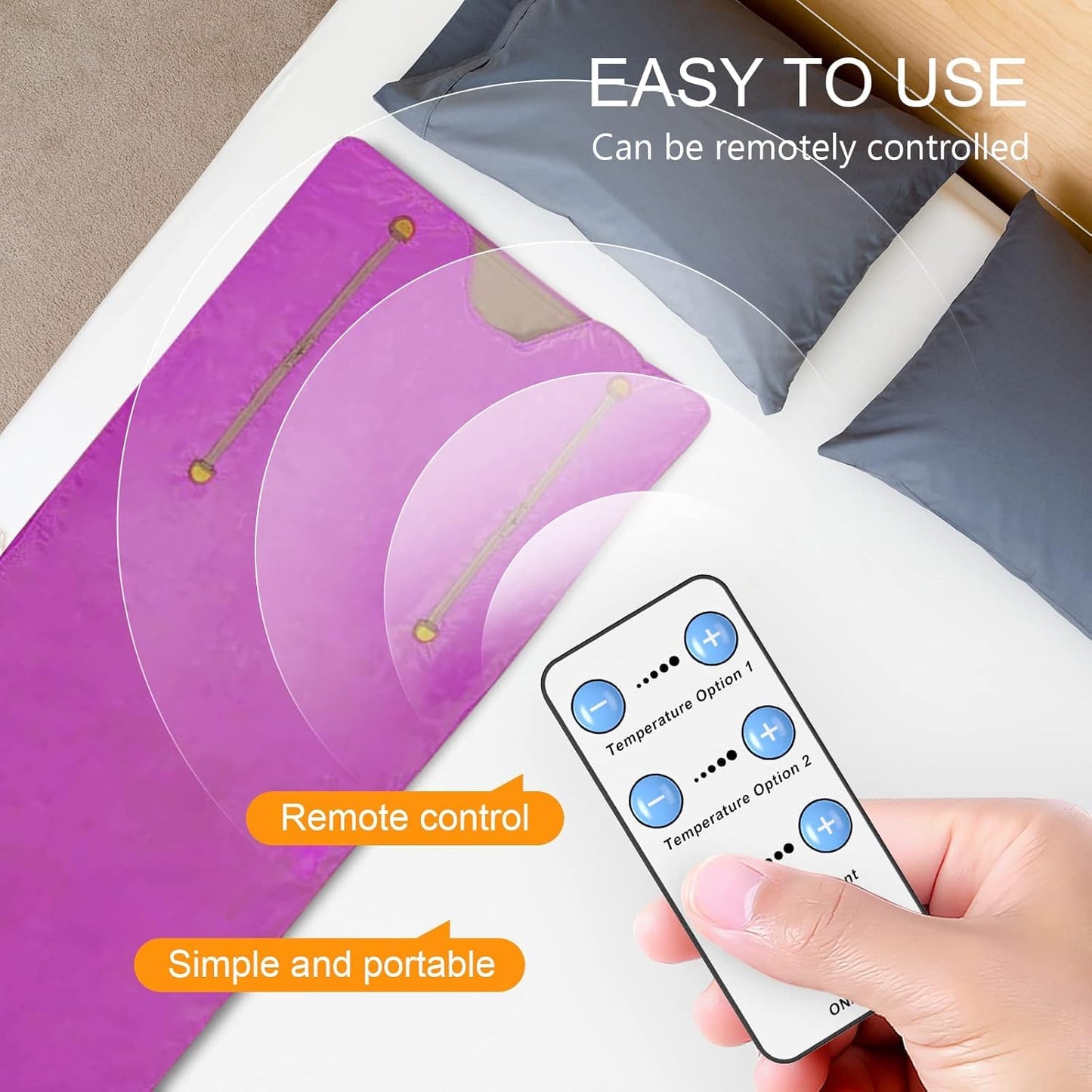 VAYOTOY Infrared Sauna 2 Zone Digital Home Sauna Blanket Professional Detox Therapy Home Mobile Sauna Portable Oxford Sauna Blanket with 4 Safety Protection for Hot Sweating, Relaxation, Detox (Purple)