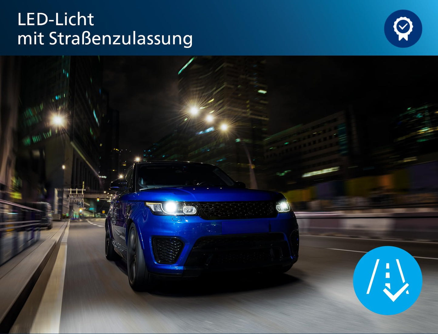 Philips Ultinon Pro6000 Boost gen2 Direct-fit H4-LED headlight bulb with road approval*, +300% brighter light**