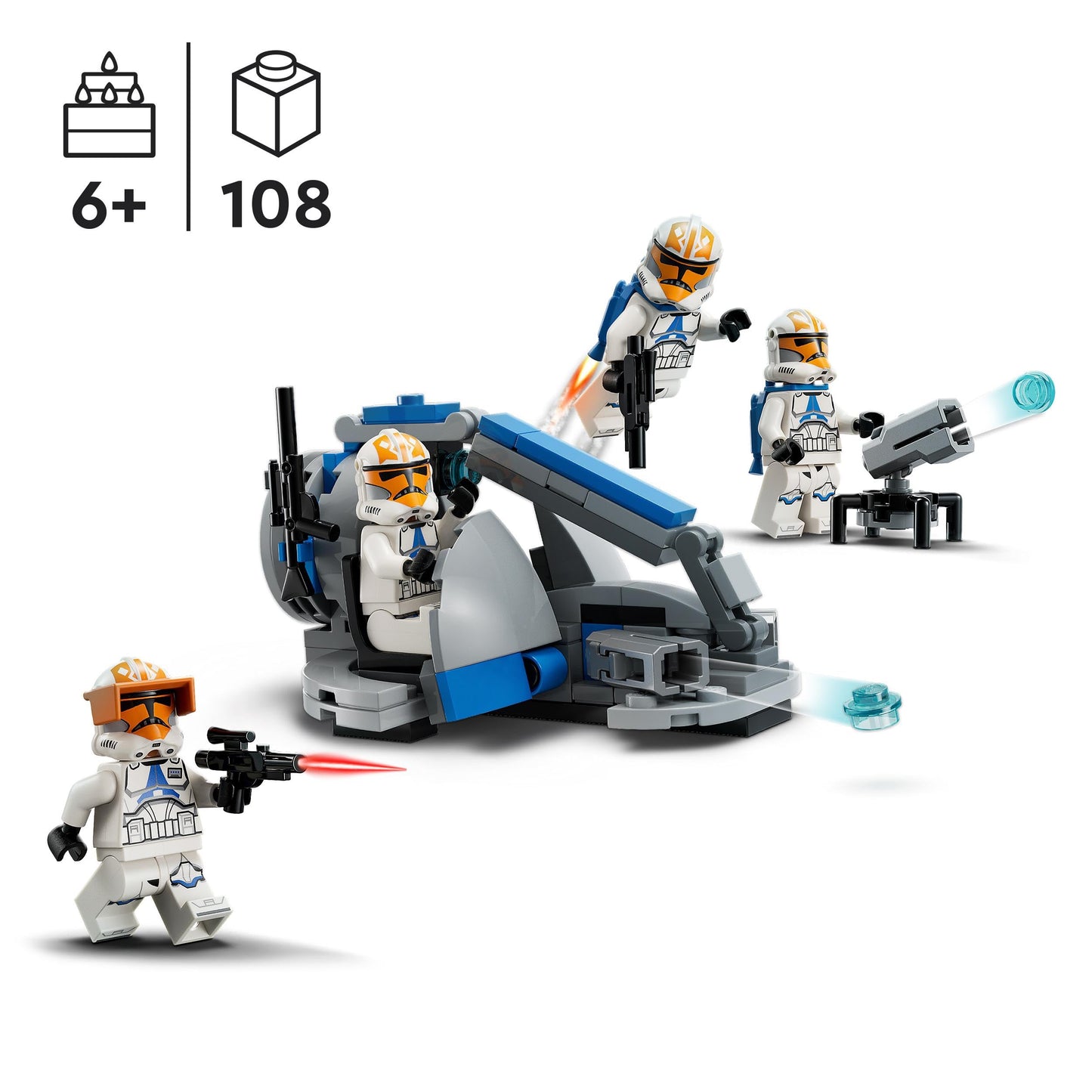 LEGO Star Wars Tenoo Jedi Temple, playset for beginners featuring minifigures LYS Solay & Star Wars Ahsoka's Clone Trooper of the 332nd Company.