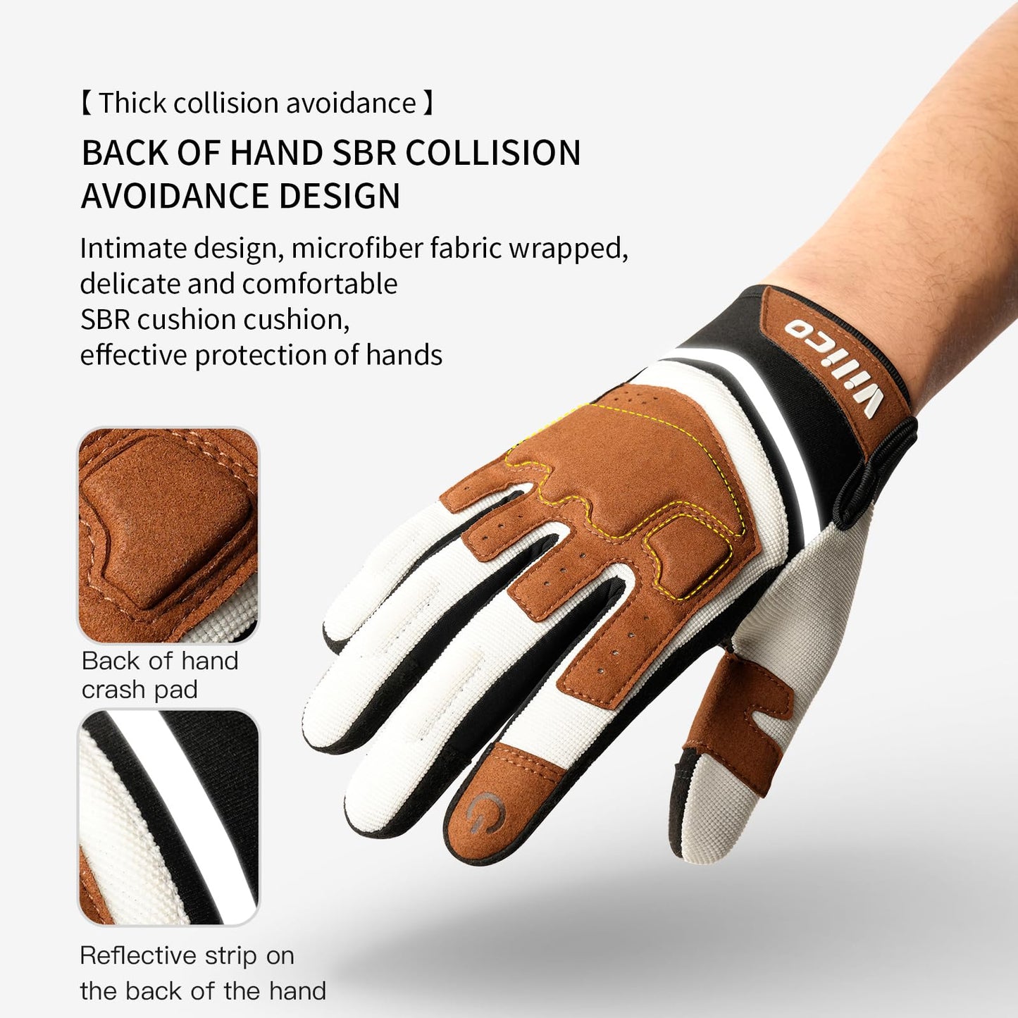 Vilico Motorcycle Gloves Summer, Motorcycle Gloves Men Women Touchscreen, Tactical Gloves for Airsoft Motocross Bike-Orange, Size M