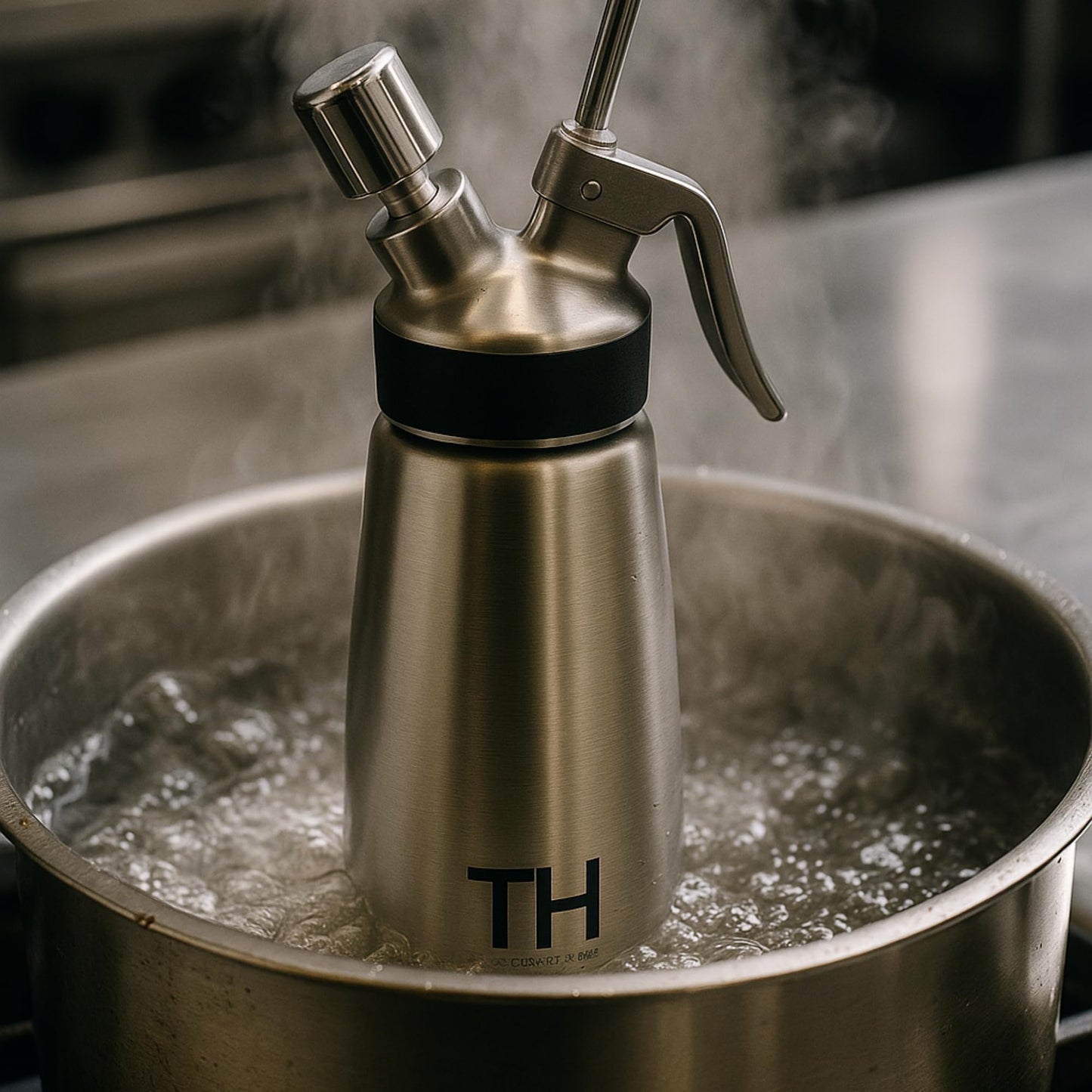 Thiru Cream Whipper incl. Stainless Steel Toolbox 500ml - Rating "excellent" - 100 days trial - Cream siphon with eBook & 5 stainless steel nozzles - Cream siphon for whipped cream, espuma & warm dishes.