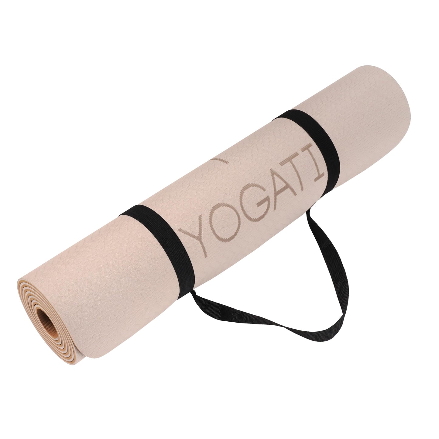 YOGATI Yoga mat non-slip Non-toxic, with carrying strap. Yoga Mat with alignment lines. Ideal yoga mats as gymnastics mat, exercise mat, fitness mat, yoga mat.
