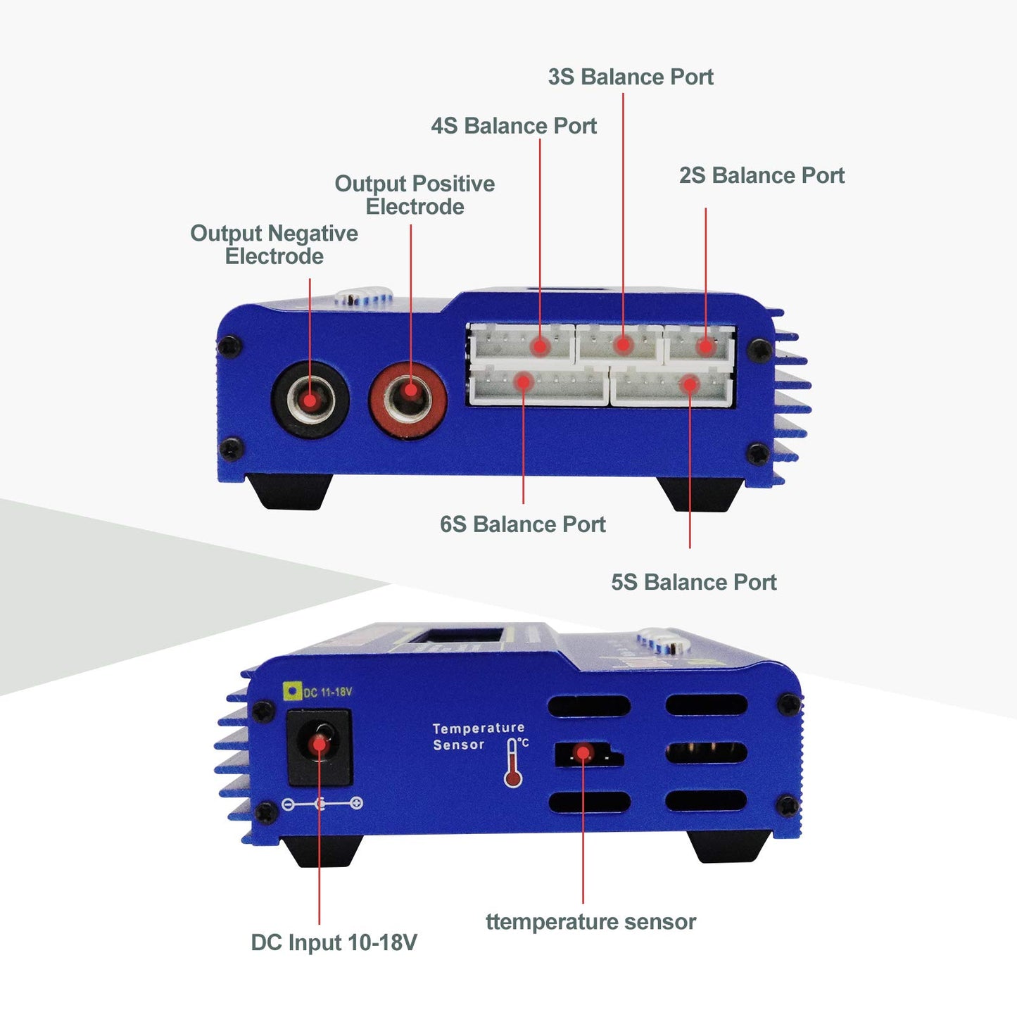 Lipo charger, 80W lipo charger balancer, 6A balance high power charger, for LiPo/Li-Ion/Life (1-6S), NiMH/NiCd (1-15S), RC hobby charger LED with power supply.