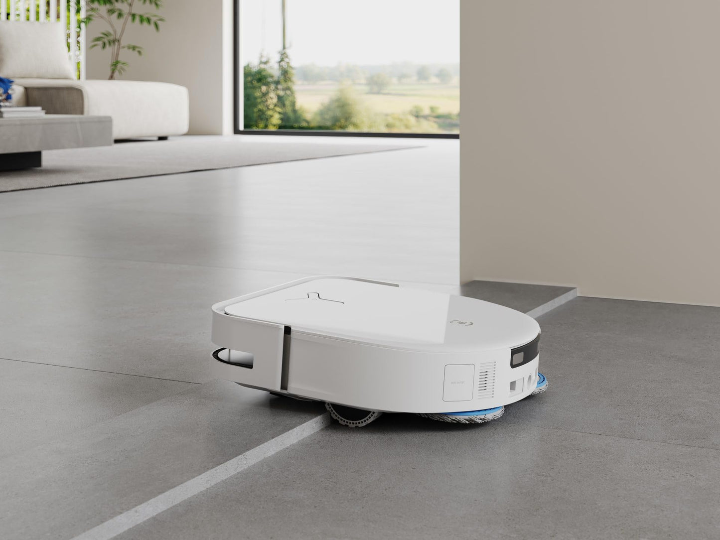 ECOVACS DEEBOT X5 Omni robot vacuum with mopping function, 12,800Pa suction power, ZeroTangle Technology, TruEdge™ Edge Mopping, 70℃ hot water mop washing, automatic lifting of the mop, self-emptying.