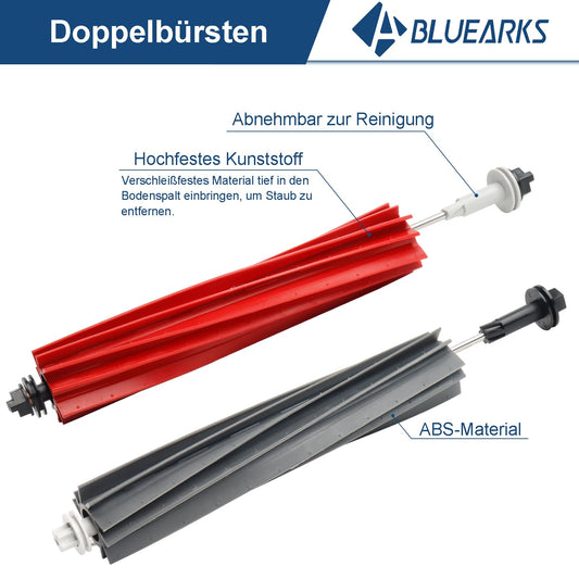 Accessory set for Roborock S8 Pro Ultra, 6 Dust bags, 2 Main roll brushes, 6 Side brushes, 2 Filters, 4 Mop cloths, 1 Main brush, Replacement parts for robot vacuum, Robot vacuum accessories...