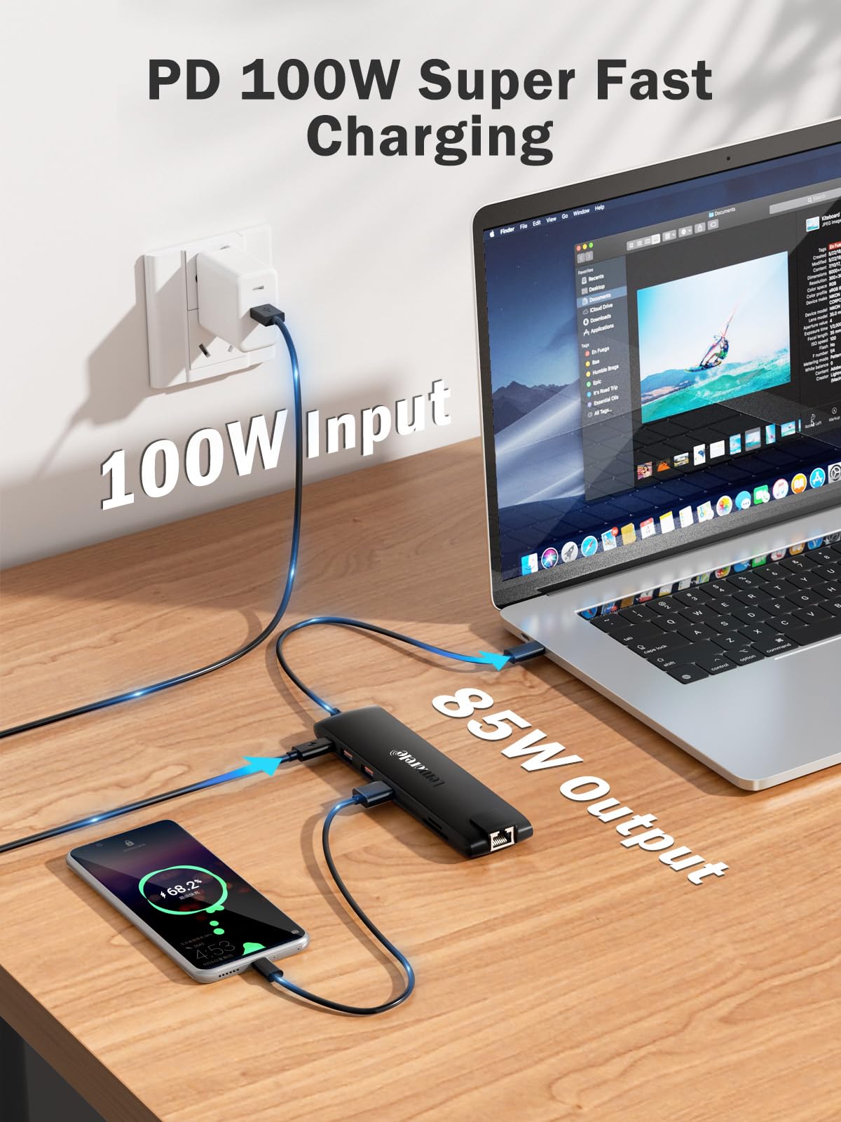 2025 upgrade Lemorele docking station USB C/A 10Gbps 3*Display- 14 in 1, USB C dock 2 HDMI adapter 4K, Ethernet, 4 USB 3.2/2.0, VGA, Type-C 3.1, PD 100W, audio, SD/TF, for Windows, MacBook