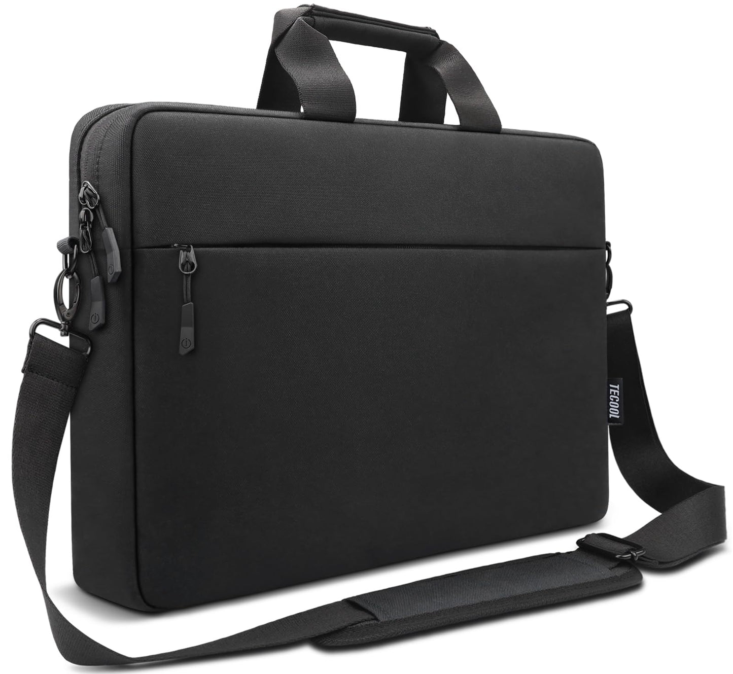 TECOOL 17.3 inch laptop shoulder bag for 17-17.3 inch Lenovo Acer ASUS Dell HP Samsung laptop notebook. Shockproof, waterproof briefcase in black.