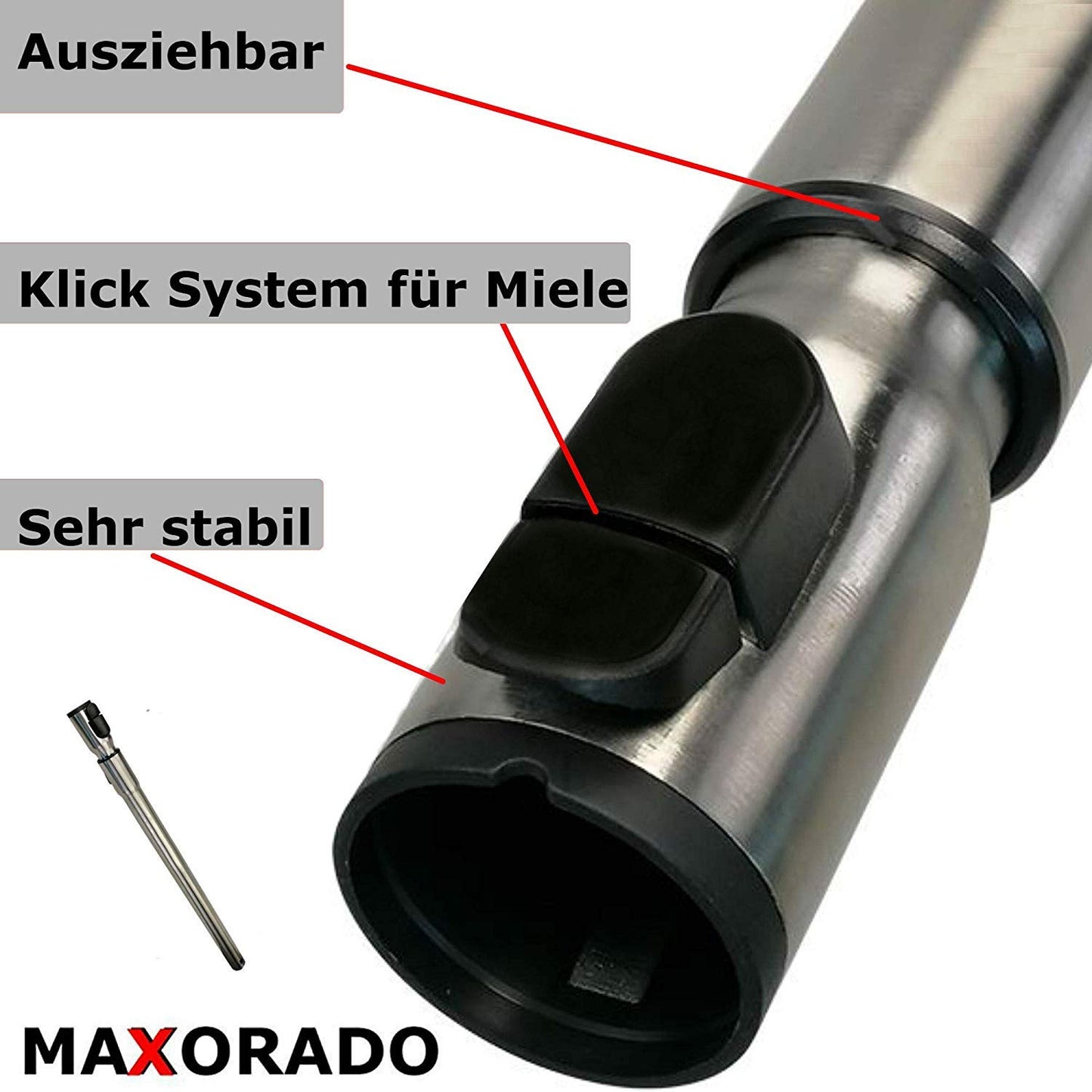 Maxorado Vacuum Cleaner Wand Vacuum Cleaner Nozzle Combination Nozzle Set compatible with Miele Vacuum Cleaners S4 Ecoline S400i S4210 S4780 S424i S4282 S4211 S438i S446i S4560 S456i S4562 S4561 Replacement Part Accessory S4000