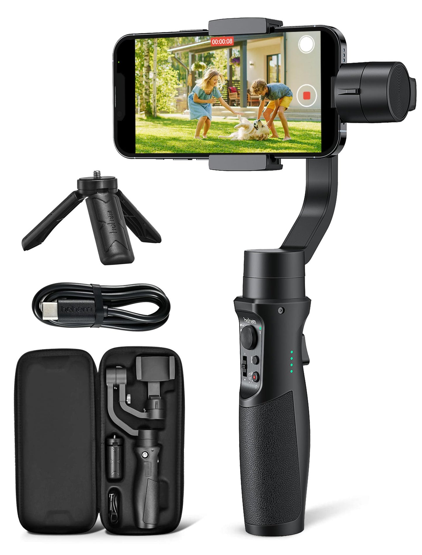High smartphone gimbal stabilizer - stabilizer iSteady Mobile Plus 3-axis for video shooting with face/object tracking, 600° auto rotation, mobile gimbal for Android iPhone 15, 14, 13 PRO