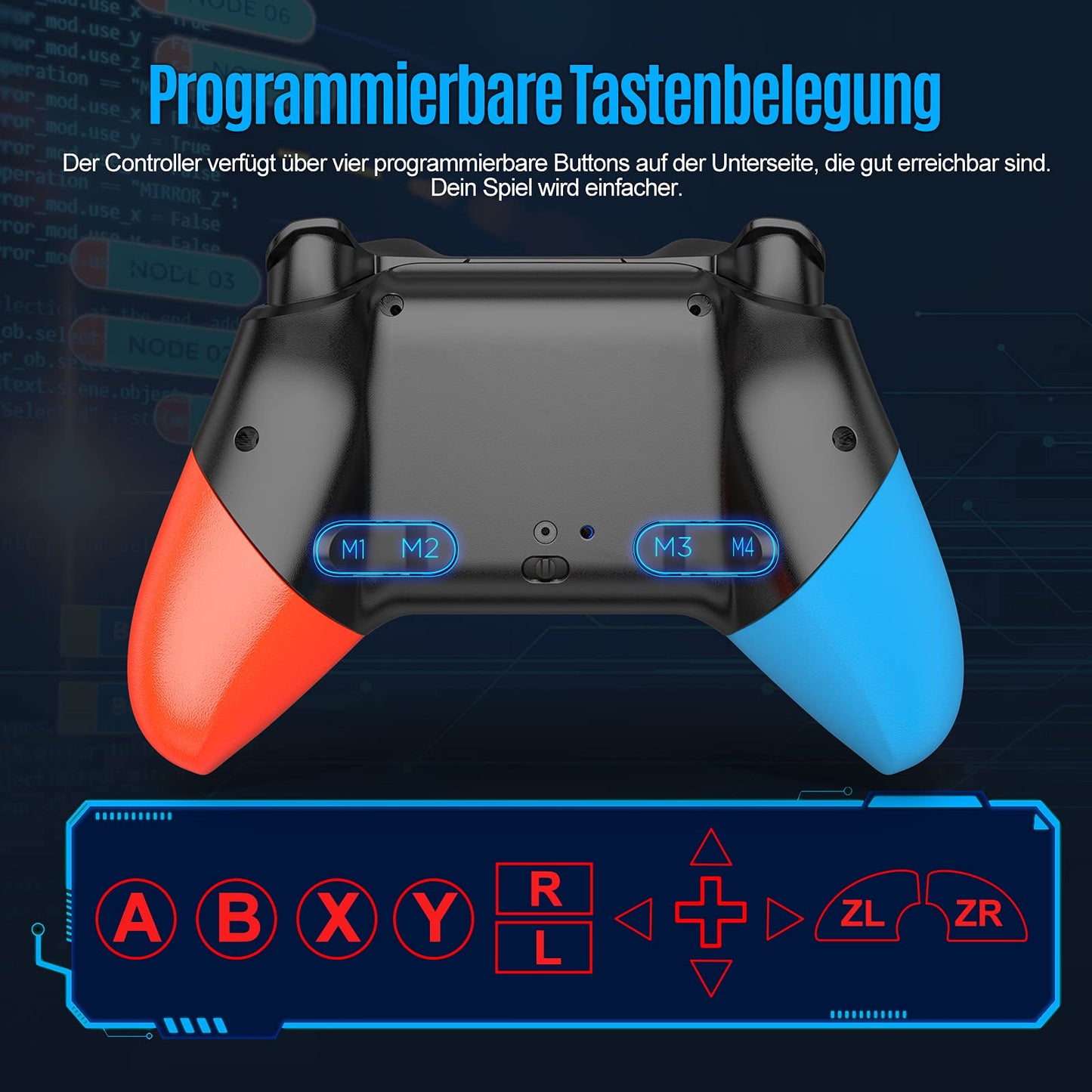 ISENPENK Wireless Controller for Switch Console, Gamepad with Wake-up, Bluetooth Controller Remote Wireless Grip with RGB Lighting Dual Vibration Turbo Wake-up for Kids Adults