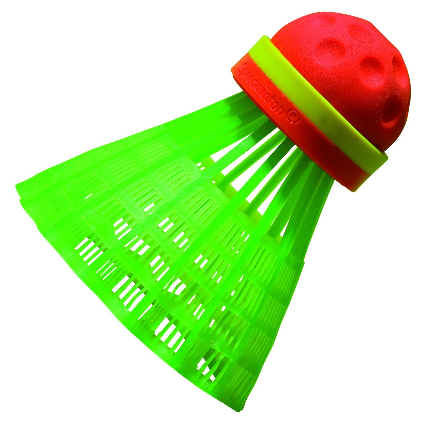 Speedminton S600 Set, Green/Yellow/Pink, One Size & Cross Speeder – 3 Pack Speed Badminton/Crossminton Outdoor Ball incl. Windring