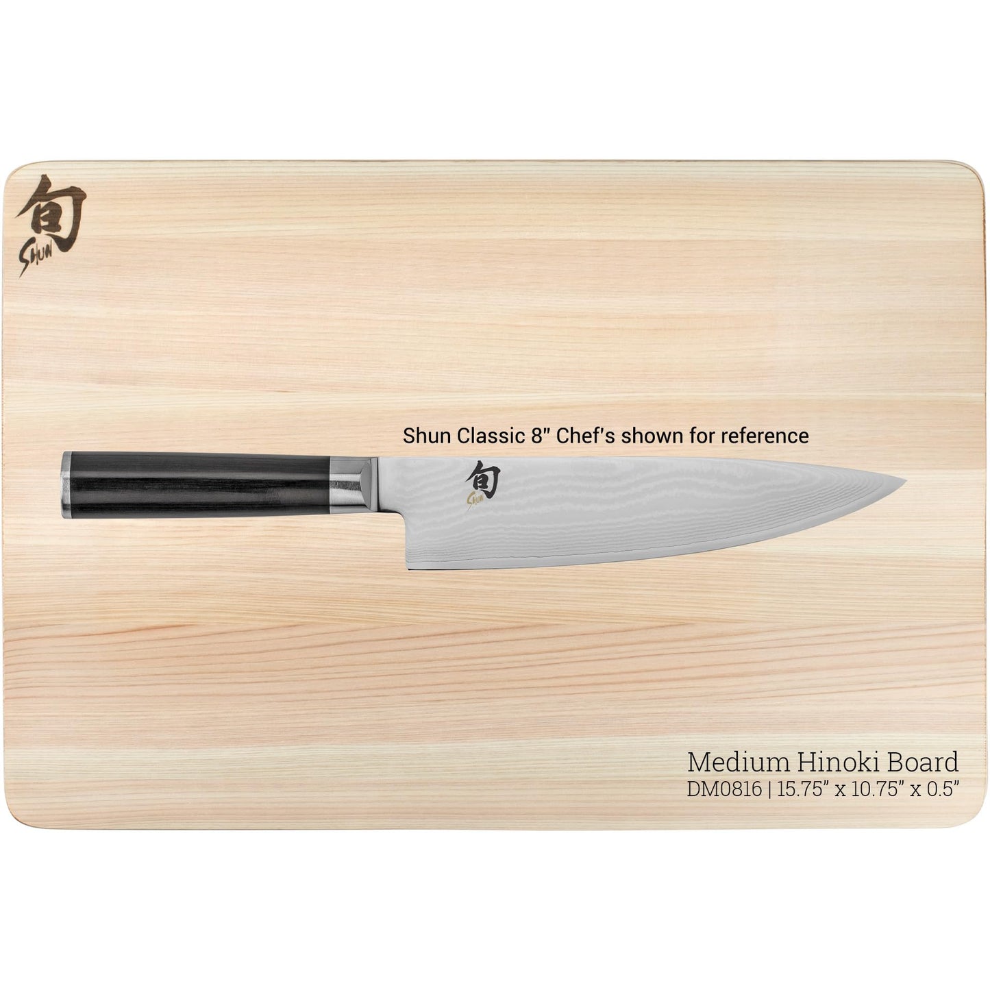 KAI Shun Cutting Board Hinoki, Size M - Japanese Cypress - Dimensions 40.5 x 27.5 x 1.35 cm Cutting Surface Wooden Board for Cutting