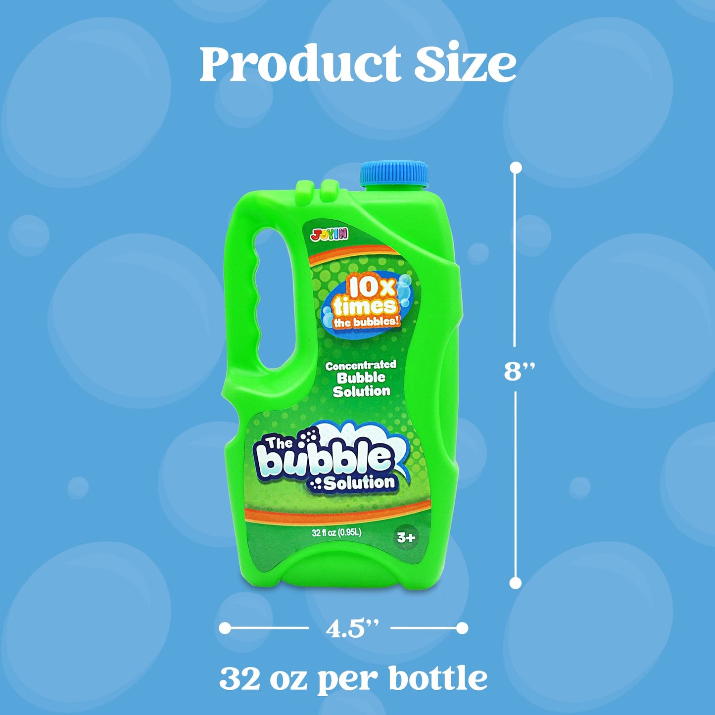 JOYIN 32 oz concentrated bubble solution (green) for kids, bubble liquid for boys and girls summer outdoor play, bubble blowing toys and prizes for the classroom