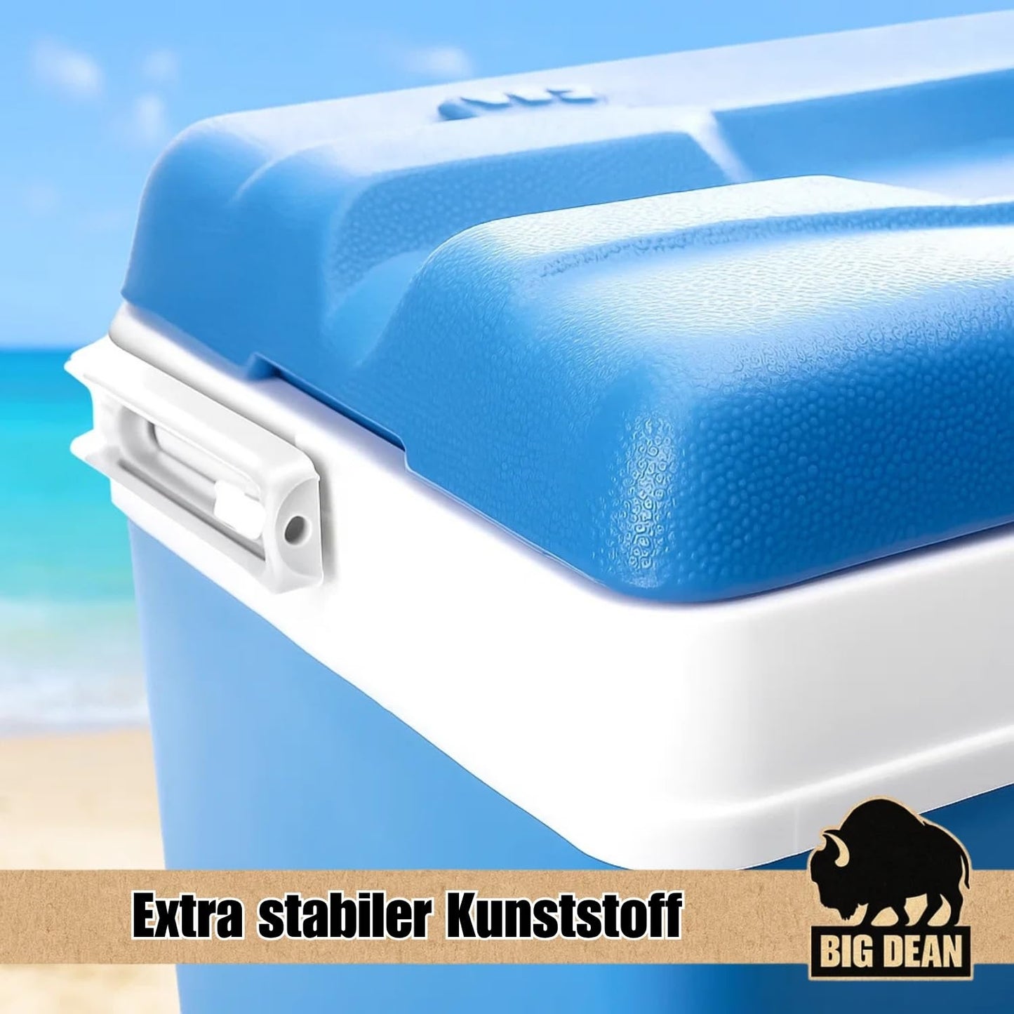 Cooler box including 12 cooling packs. 24-liter cooler box with battery for up to 11 hours of cooling.