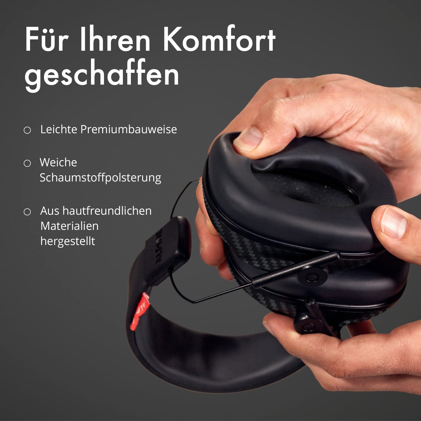 Alpine Racing Pro Earmuff F1® earmuffs for adults - reusable hearing protection for motorsport events and loud environments - noise reduction of 26 dB - high-quality carbon material