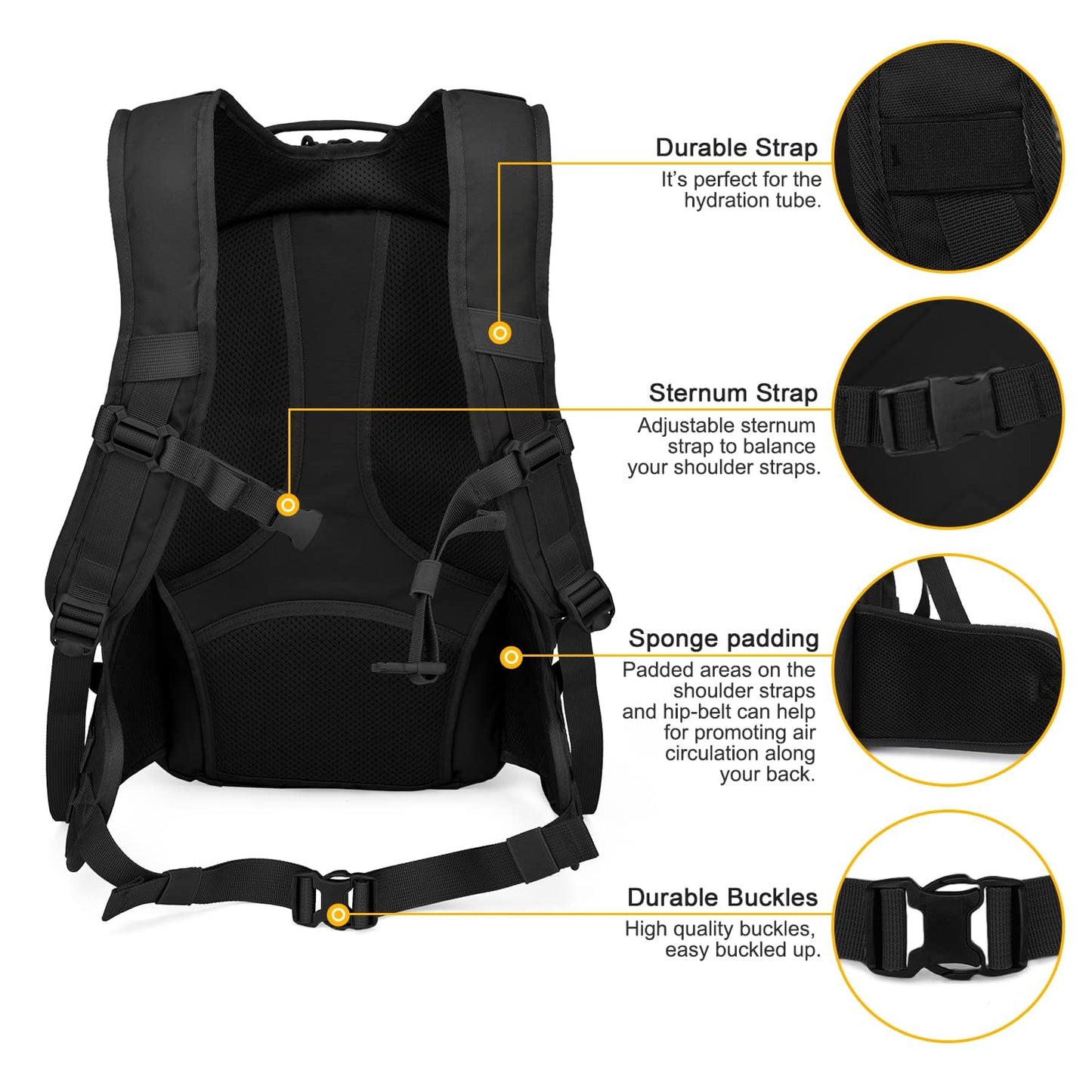 Mardingtop 28L backpack, tactical trekking pack, outdoor hiking backpack for camping, hiking, and traveling.
