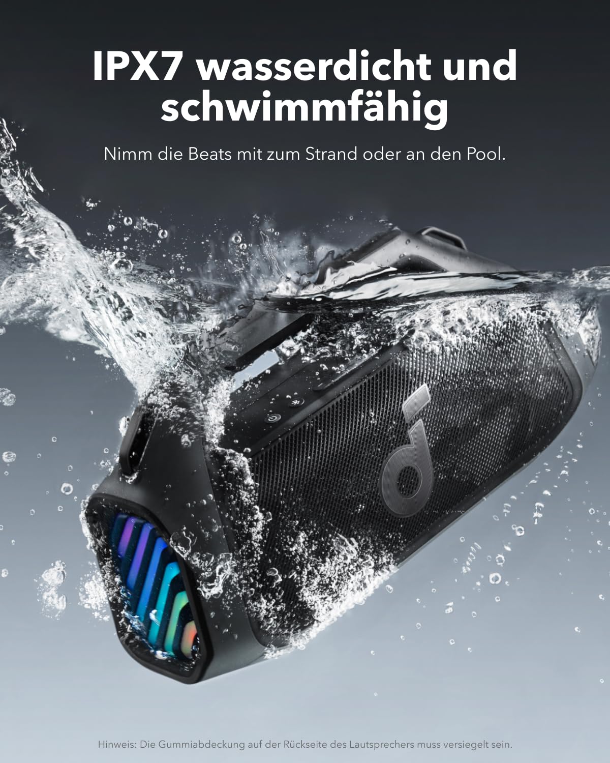 soundcore Boom 2 Plus outdoor speaker, 140W, 2+2 Channel, BassUp 2.0, 20h battery life, Fast Charge, IPX7 waterproof, RGB lights, USB-C, Power Bank, BT 5.3, portable Bluetooth speaker, Camping