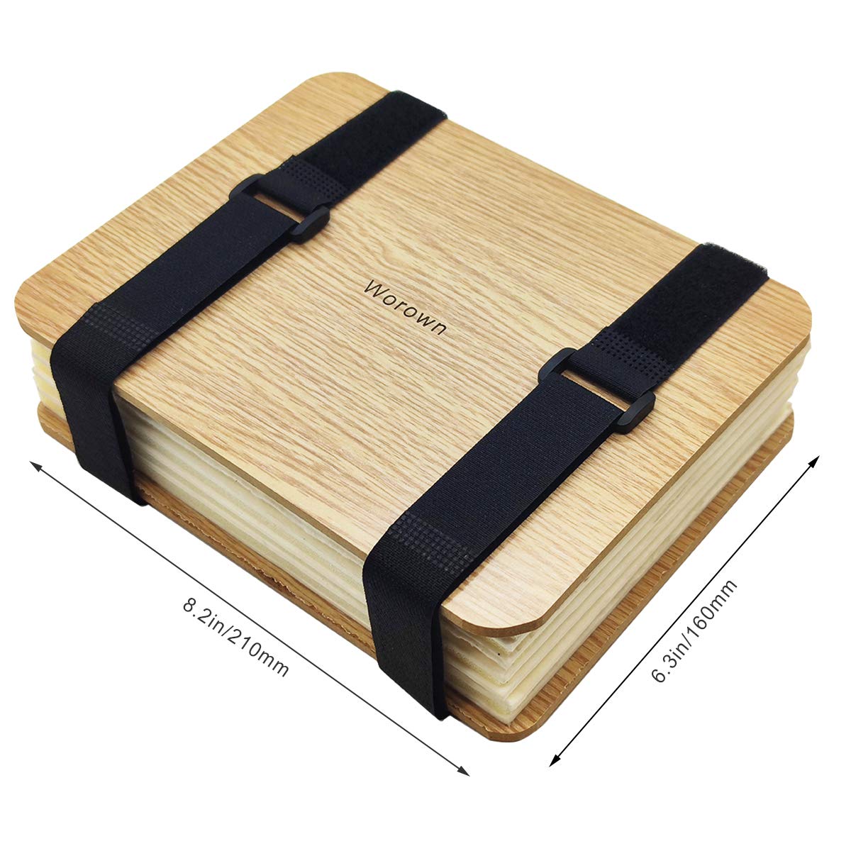 Worown Flower Press Set Pro (16x21cm) • 6 layers flower press made of natural wood • With instructions & gift box • For DIY crafting (Brown)