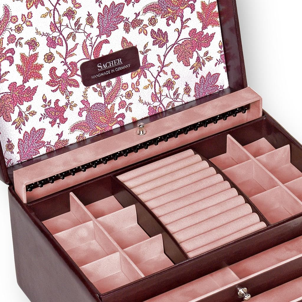 Jewelry box Jasmine florage/bordeaux