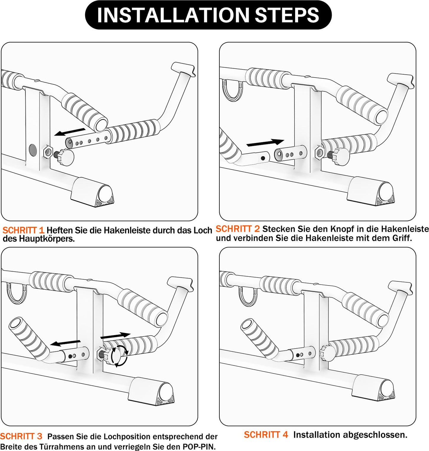 AmazeFan Doorway Pull Up Bar, 2024 Upgrade with various grip options, With Additional Suspension Trainer, Universally applicable for most doors.