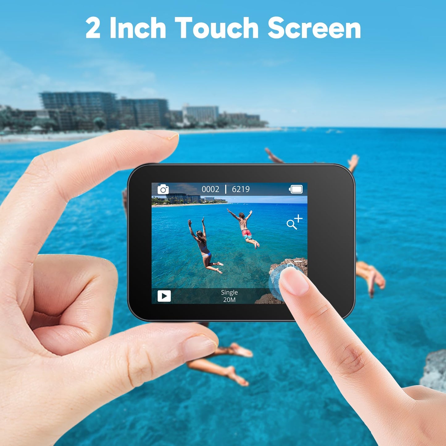 AKASO Action Cam 4K30FPS Underwater Camera WiFi 40M EIS Anti-Shake Action Camera 4X Zoom with Touchscreen, Remote Control, Waterproof Housing, Helmet Accessories Kit V50X
