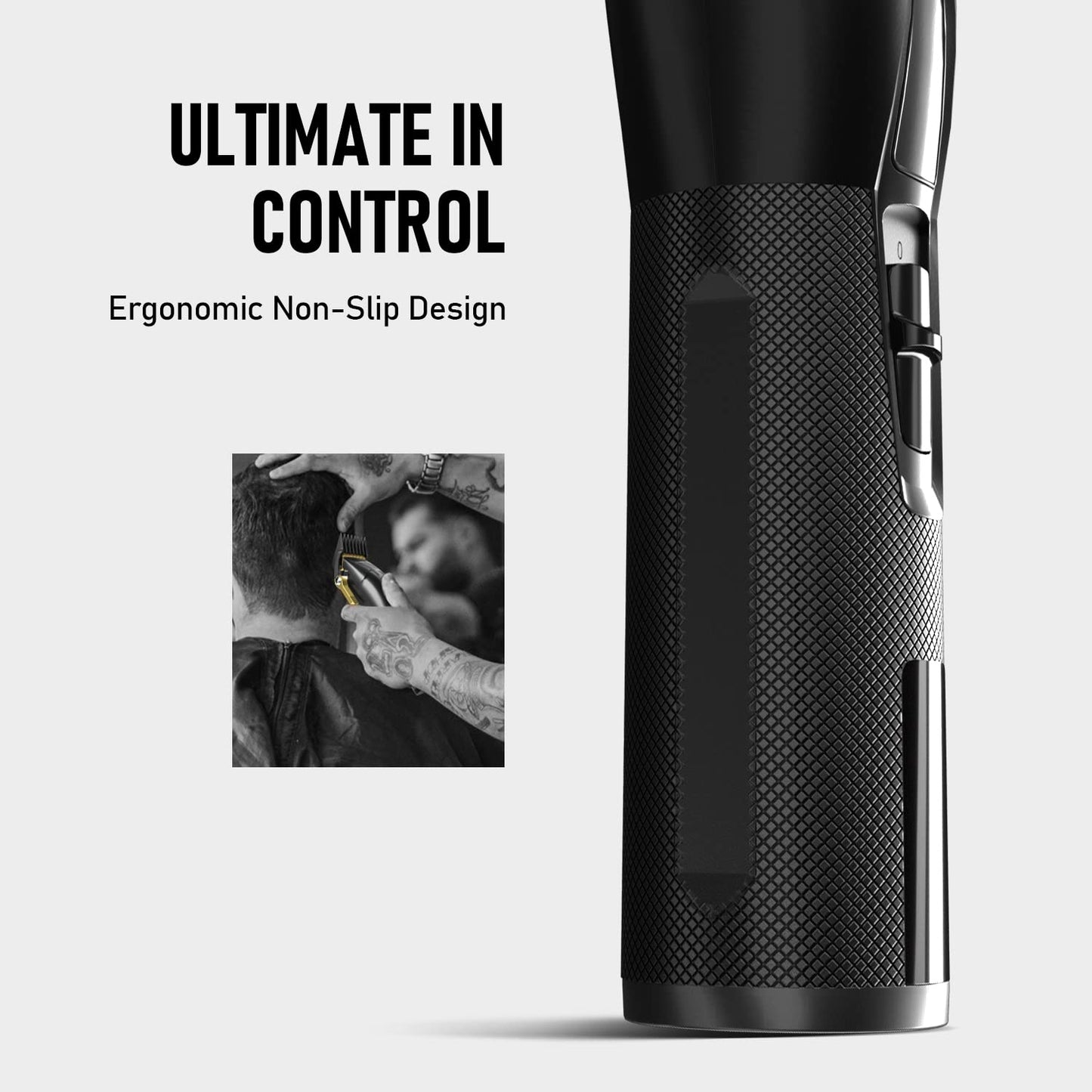 SUPRENT Professional Hair Clipper Men Rechargeable USB-C Hair Trimmer & T-Blade Hair Clipper Set with 5V Boost Technology, cordless hair and beard trimmer, LED display Gift