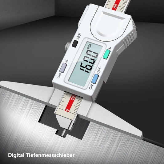 0-150mm Digital Depth Gauge with measuring pin, 0.01mm high-precision stainless steel digital depth gauge with mm/inch measuring system, depth measurement tool (0-150mm)