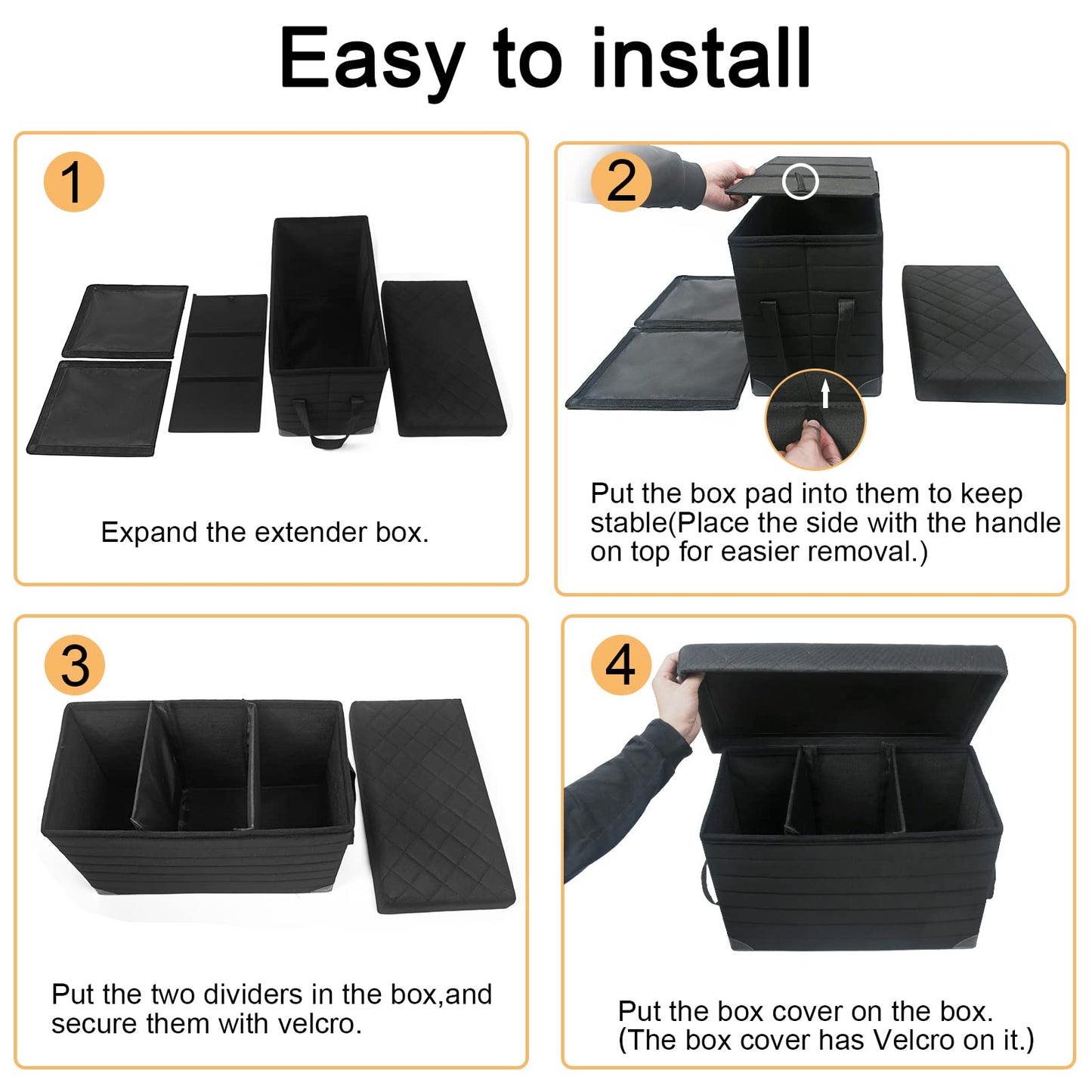 GOYJOY Dog Seat Extender for SUV, Truck, Sedan, front and back seat extension with storage, can hold up to 90kg, for large, small, medium pets.