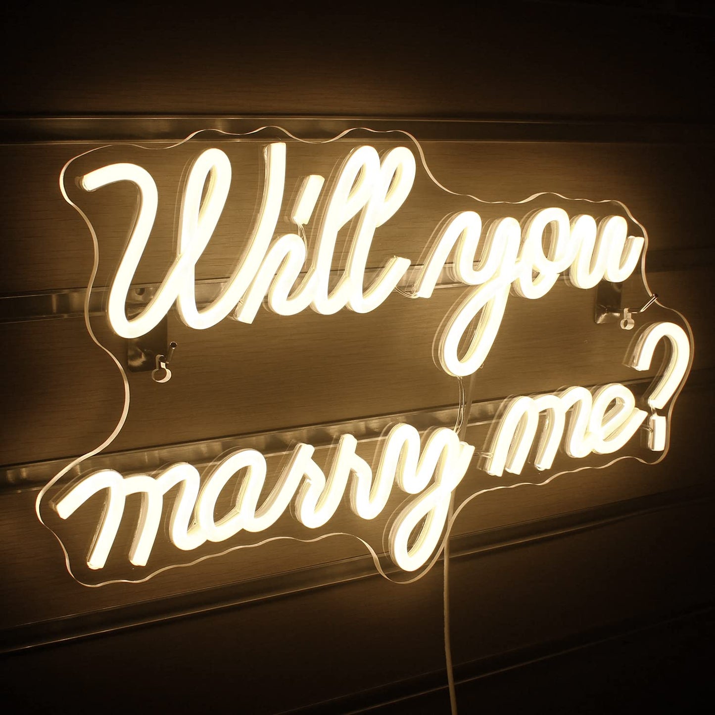 Wanxing will you marry me neon sign marry me sign white led wedding sign neons wedding sign neon letters for proposal decorations wedding party